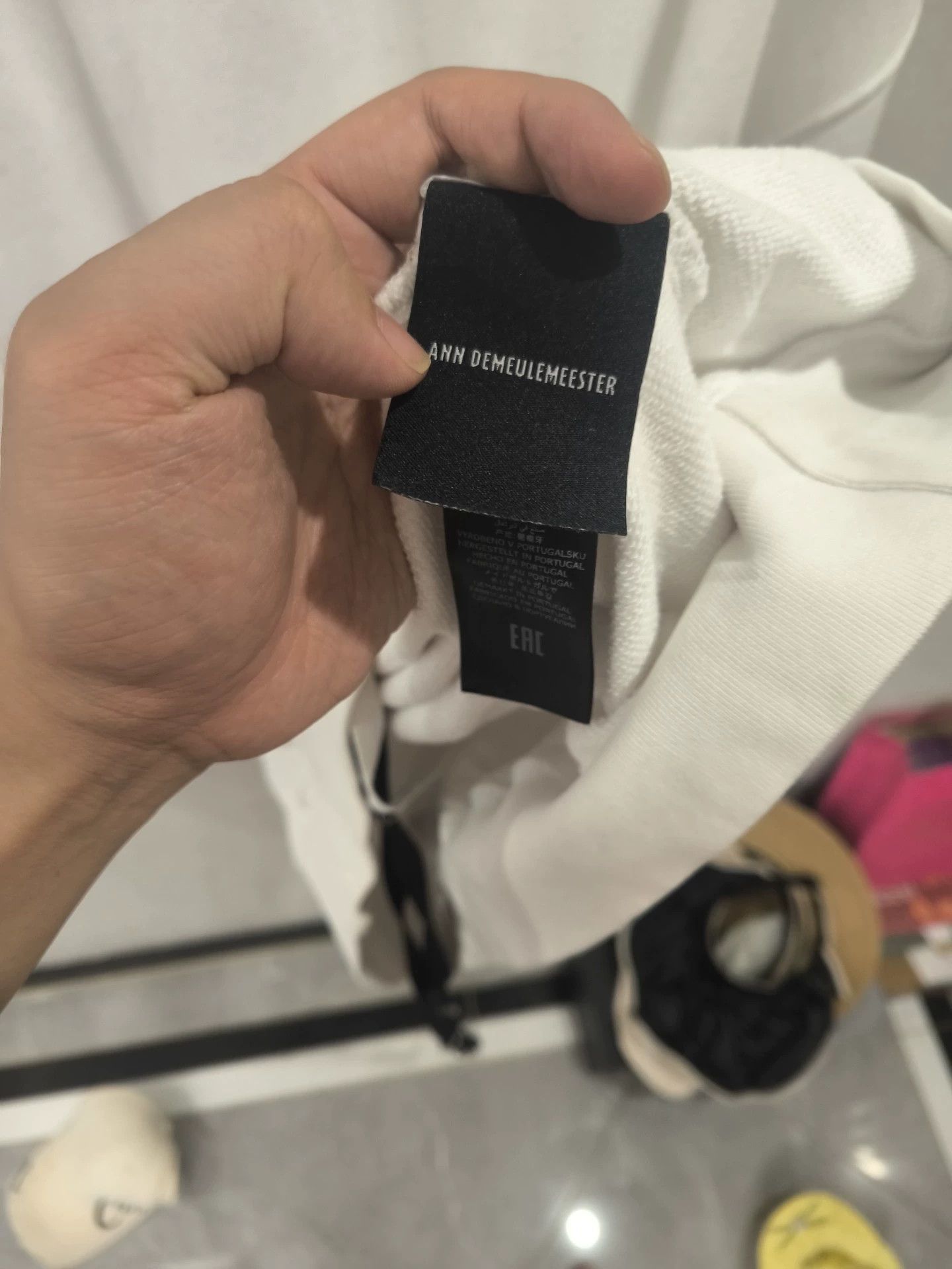 Ann Demeulemeester anndemeulemeester White ribbon embroidered sweatshirt Size US S / EU 44-46 / 1 - 6 Thumbnail