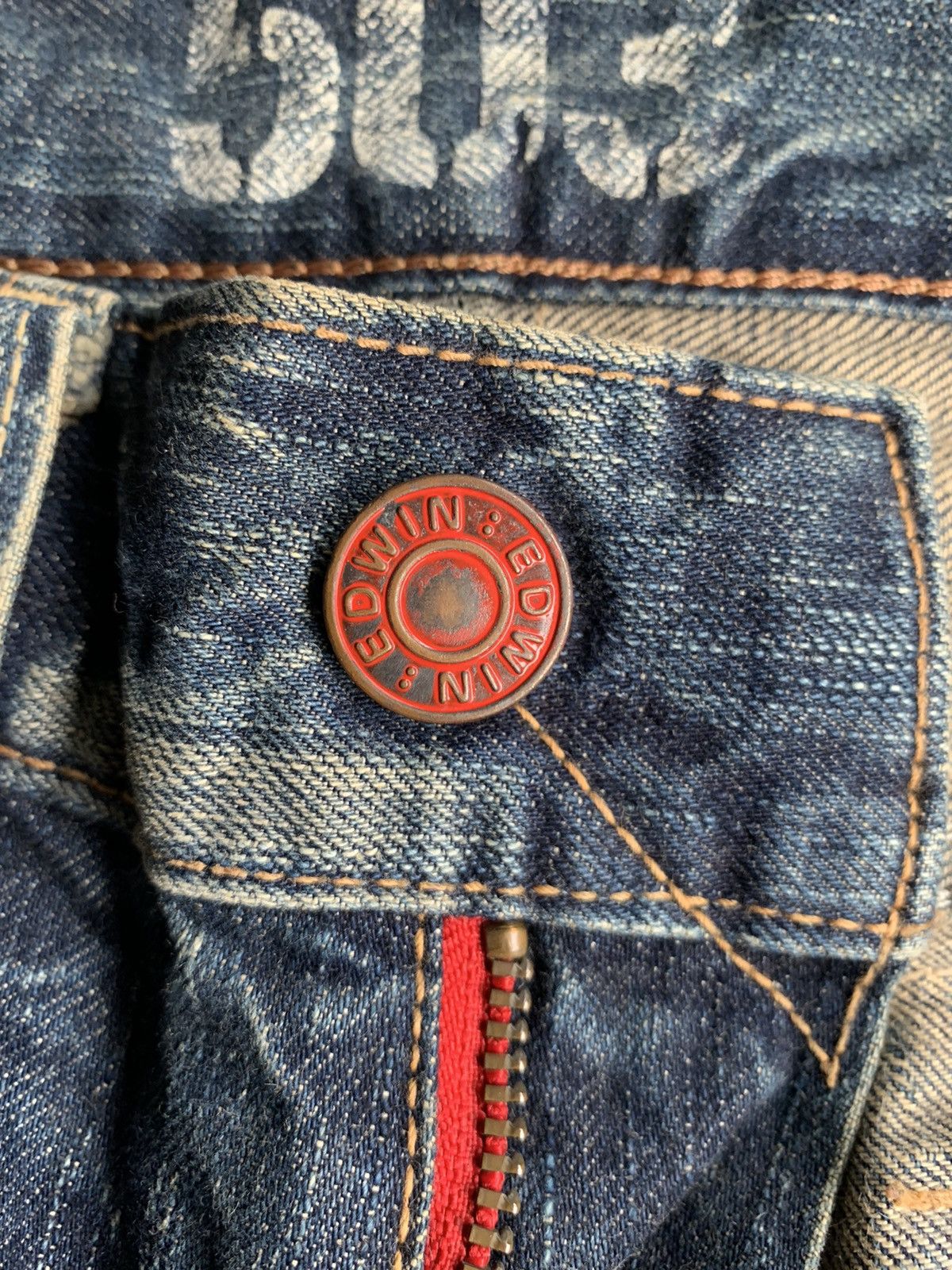 Tornado Mart FLARE 💥 EDWIN 503 MUDMAX PUNK STYLE DISTRESSED DENIM☠️ Size US 31 - 18 Thumbnail