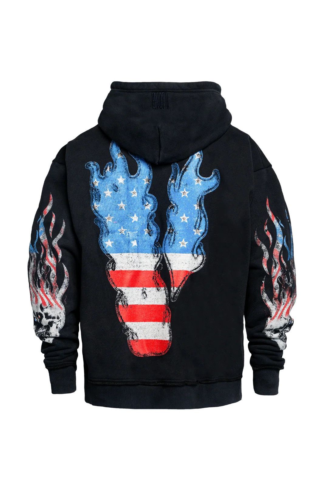 Streetwear Vlone Vlone Flag Zip Up Hoodie Grailed