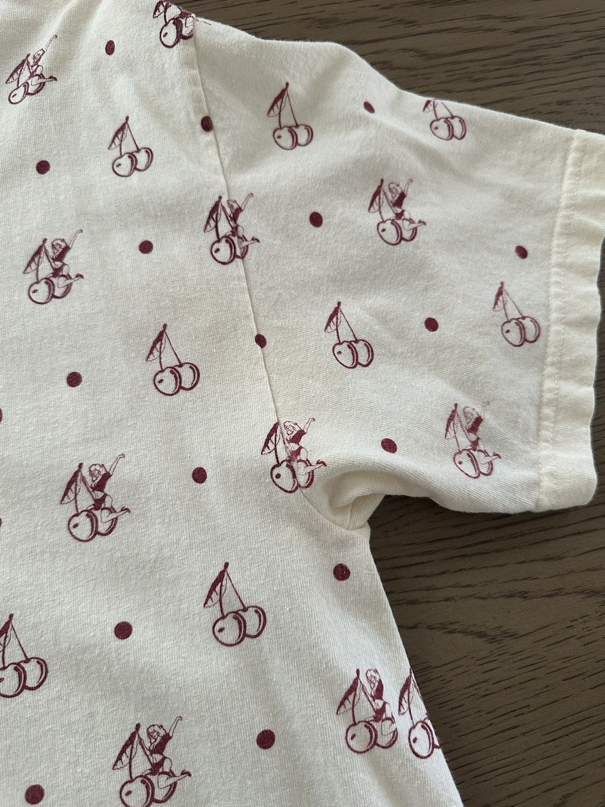 Hypland Hypland Cream Girls And Cherrys All Over Print T-shirt SizeL Size US L / EU 52-54 / 3 - 5 Thumbnail