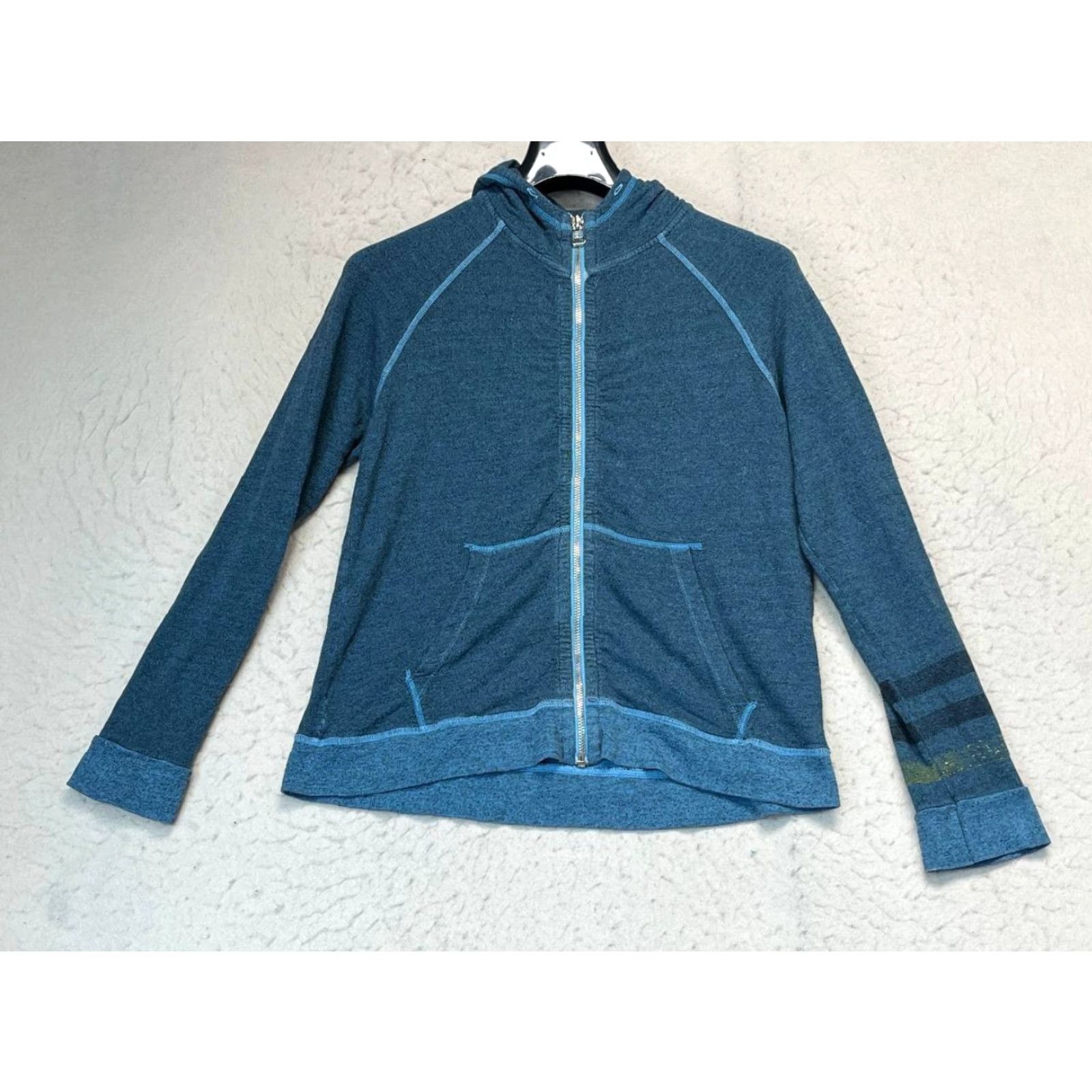 Sundry Sundry Full Zip Hoodie Sweatshirt Women Size 2 USA Made Blue Size XS / US 0-2 / IT 36-38 - 2 Thumbnail