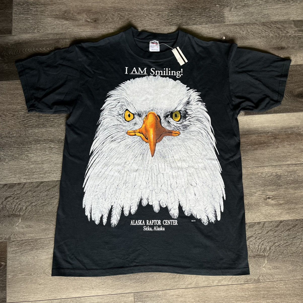 Vintage New Vintage Bald Eagle I Am Smiling Sitka Big Print Logo Tee Size US L / EU 52-54 / 3 - 1 Thumbnail
