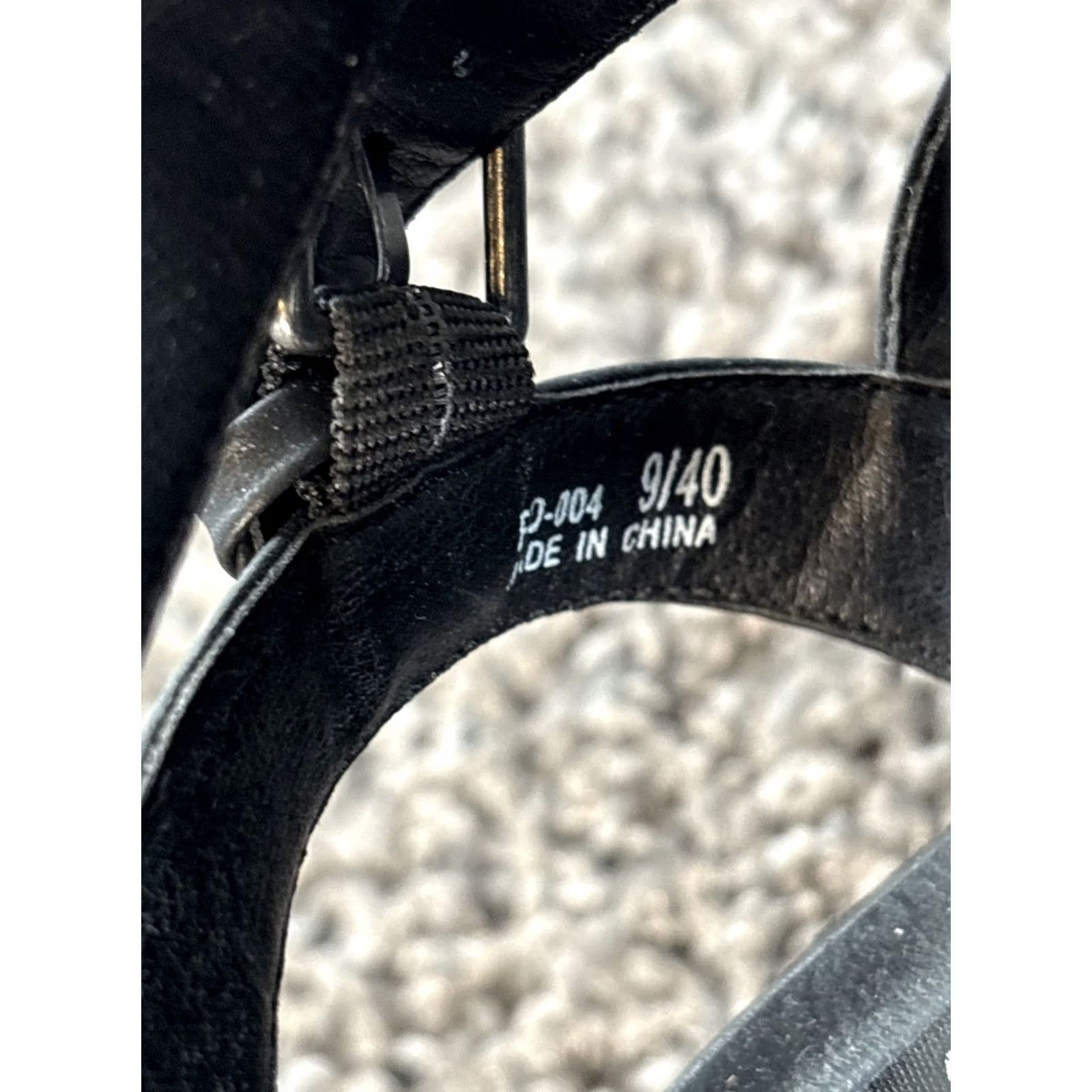 Vintage Dirty Laundry Sandals Women Fisherman Black 9M Leather Adjustable Strap Block Heel Y2K Size US 9 / IT 39 - 2 Thumbnail