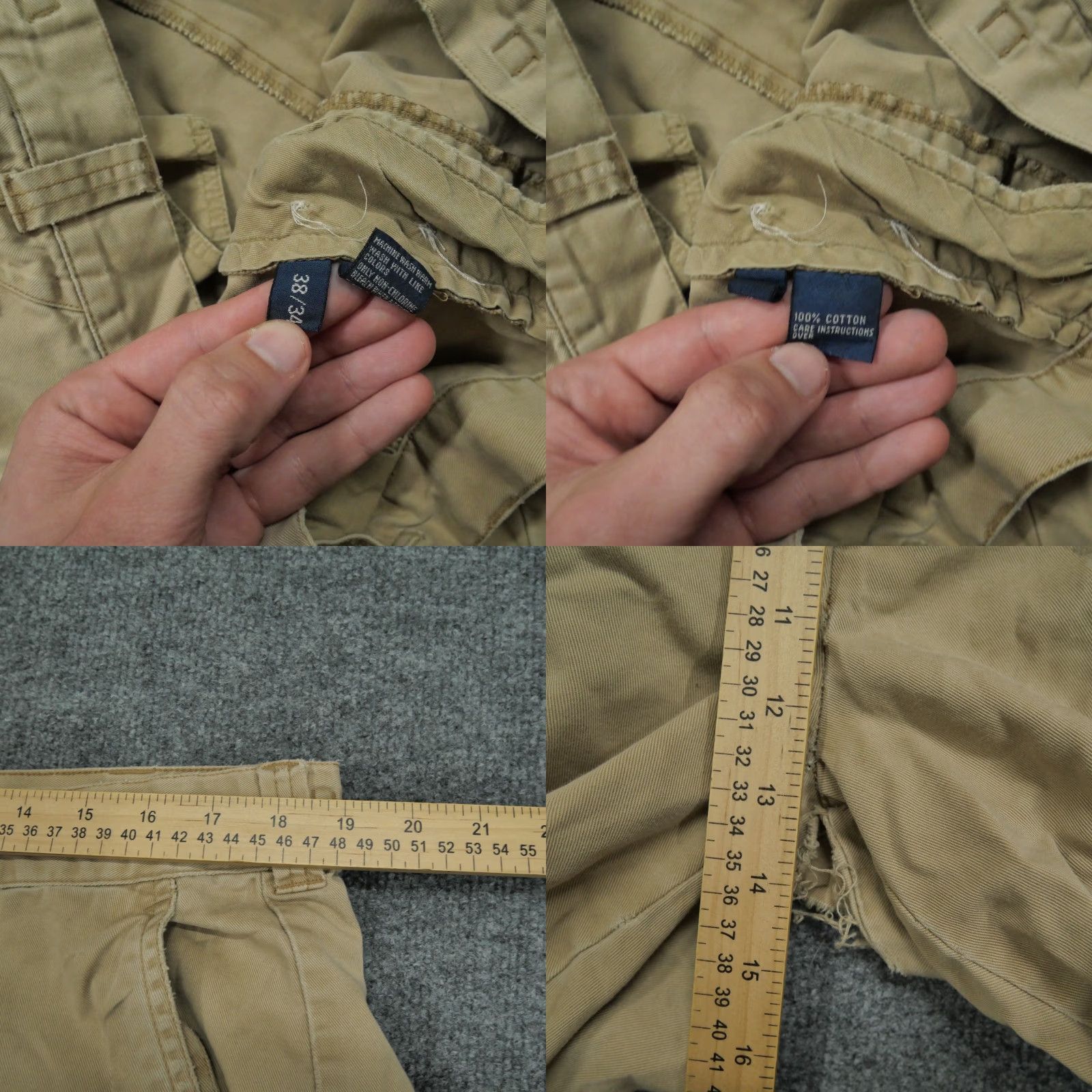 Polo Ralph Lauren VINTAGE Polo Ralph Lauren Pants Mens 38x34 Cargo Brown 90s Outdoor Cargo Pocket Mens Size US M / EU 48-50 / 2 - 11 Thumbnail