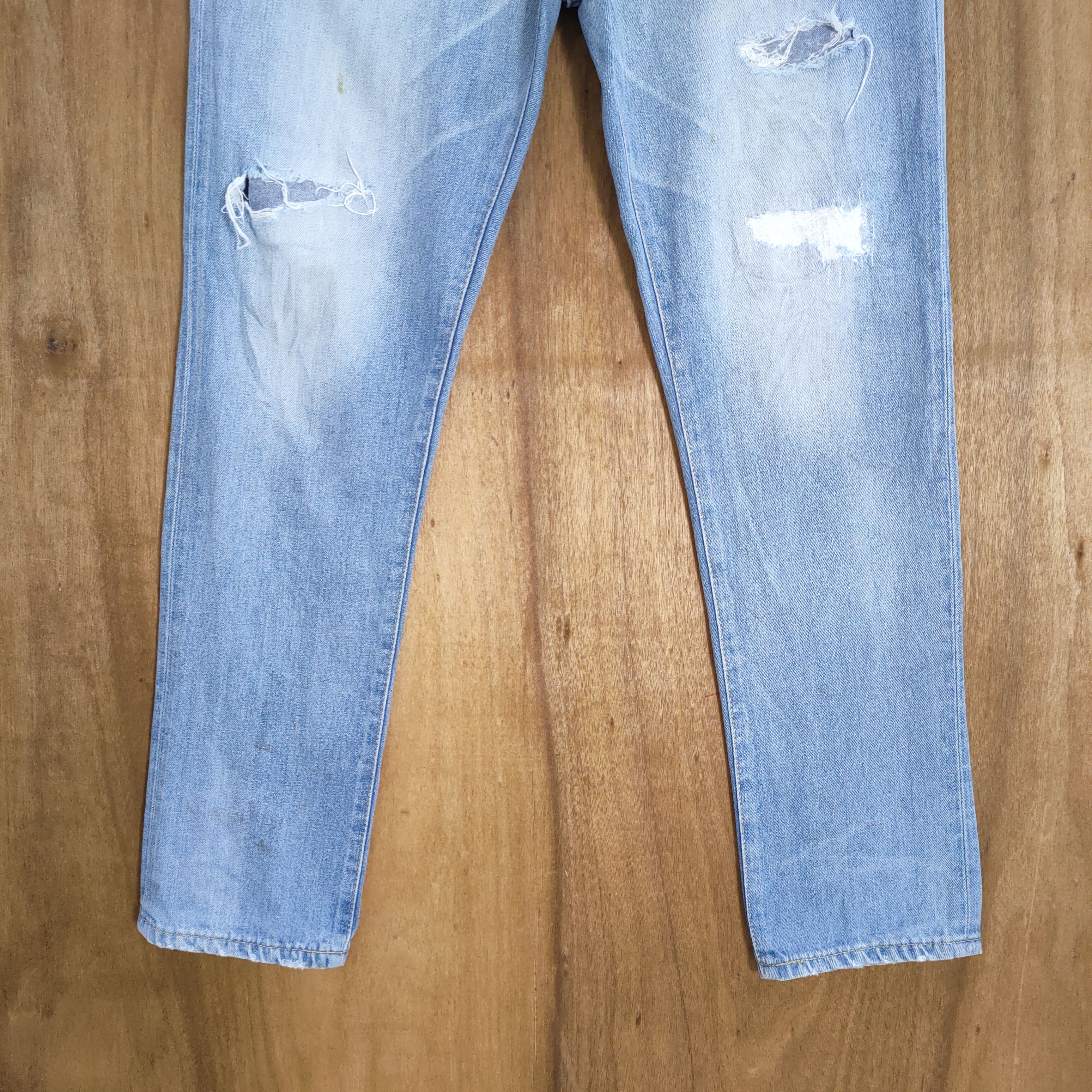 Edwin EDWIN DISTRESSED LIGHT BLUE SKINNY JEAN PANTS Size US 32 / EU 48 - 4 Thumbnail