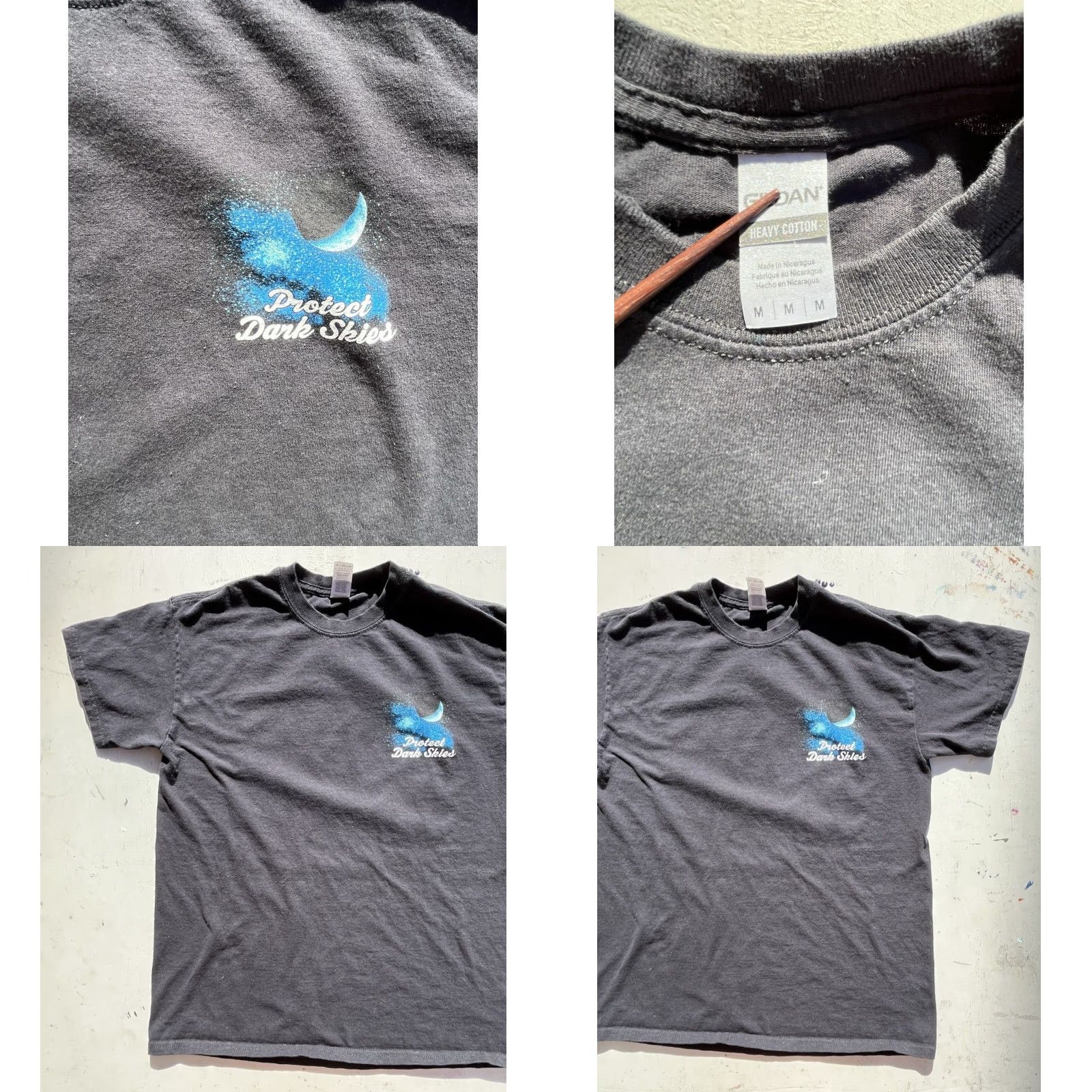 Gildan Gildan Men’s T‑Shirt Black Dark Skies Grand Canyon Desert Project Spin Spell-Out M Size US M / EU 48-50 / 2 - 8 Thumbnail
