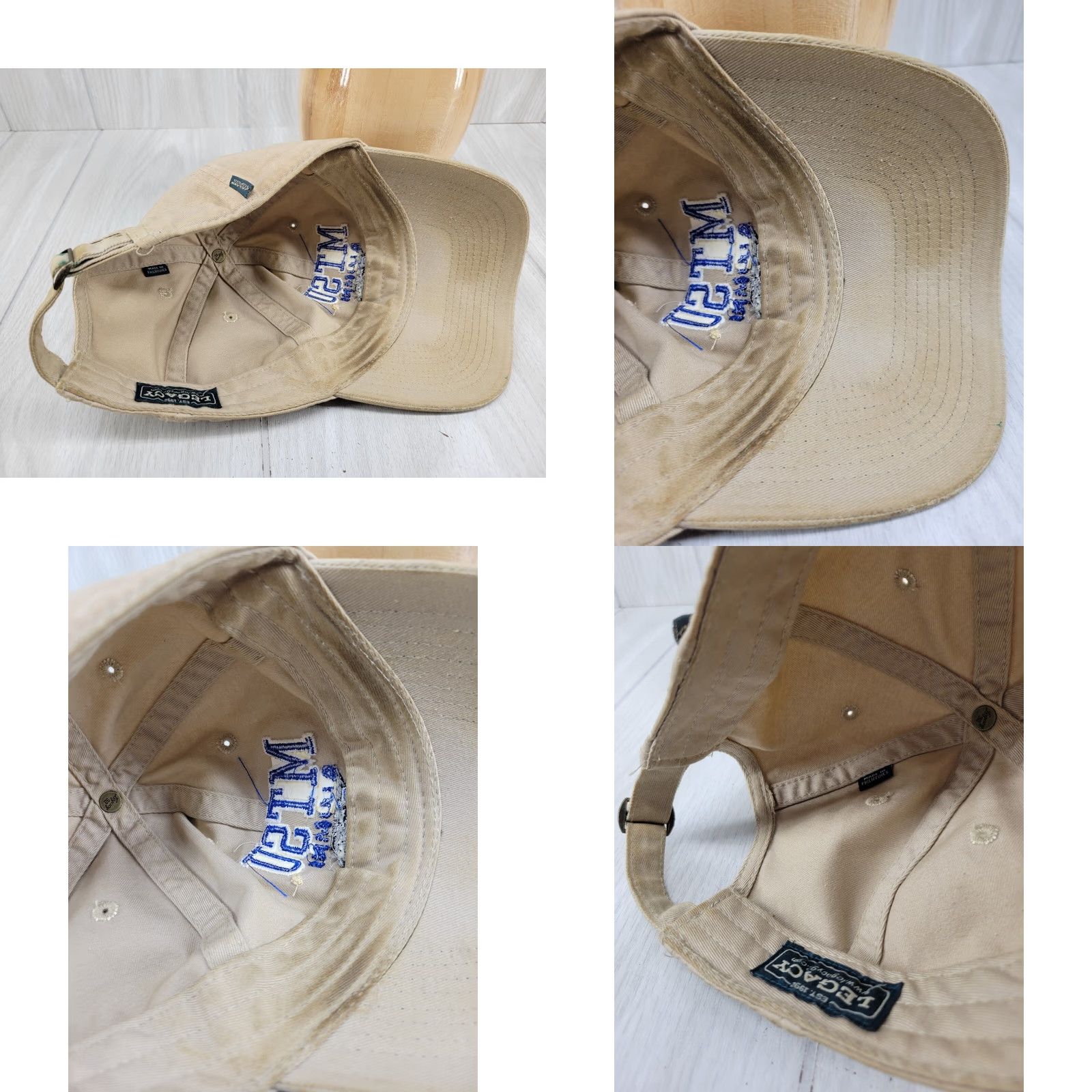 Our Legacy Legacy MTSU Raiders Distressed Tan Ball Cap Hat, Adjustable, Twill Cotton, Baseball Cap, Men, One Size Size ONE SIZE - 9 Thumbnail