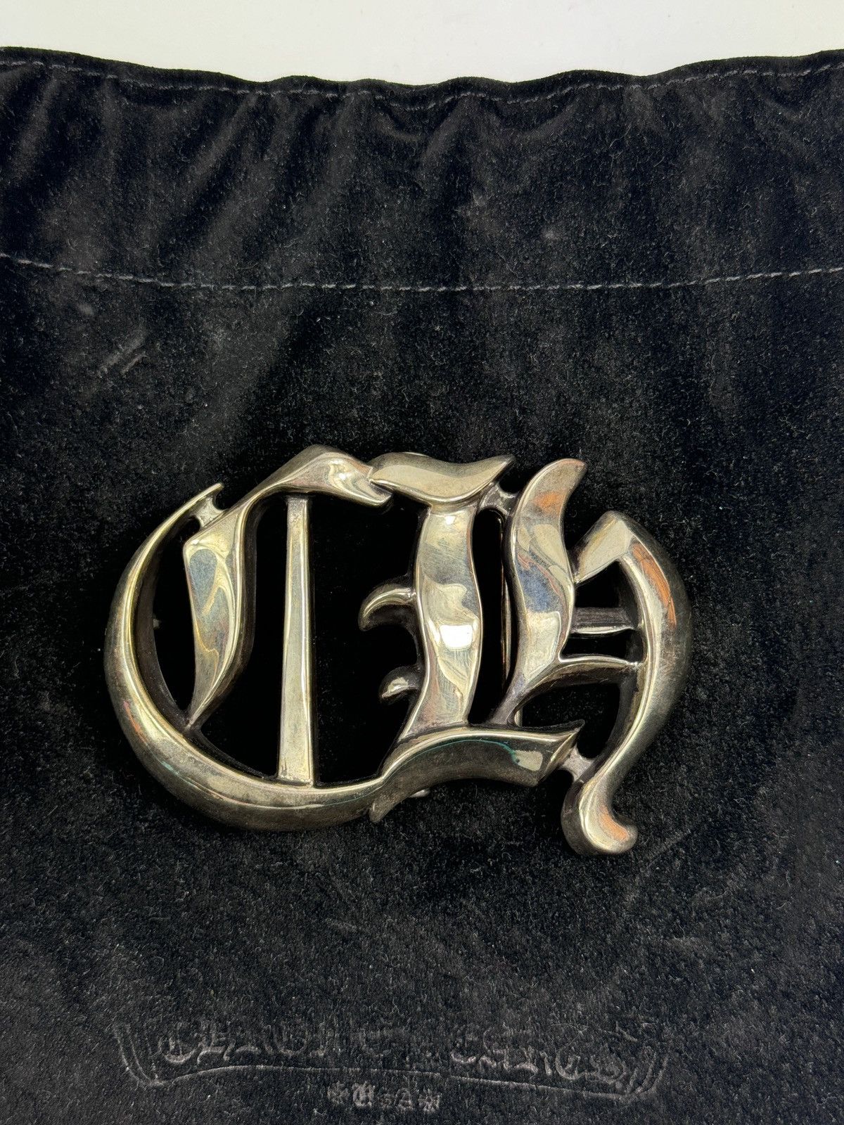 Pre-owned Chrome Hearts Silver Belt Buckle