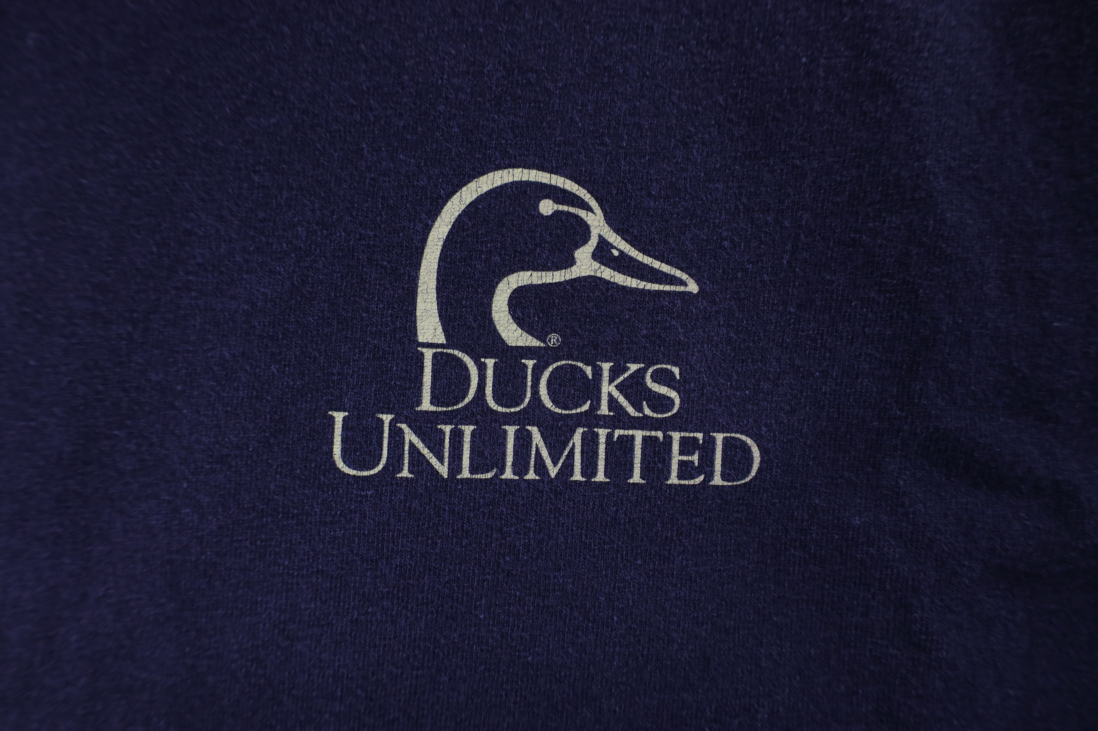 Vintage Vintage 90s Ducks Unlimited Spell Out Script T-Shirt Black Size US XXL / EU 58 / 5 - 4 Thumbnail