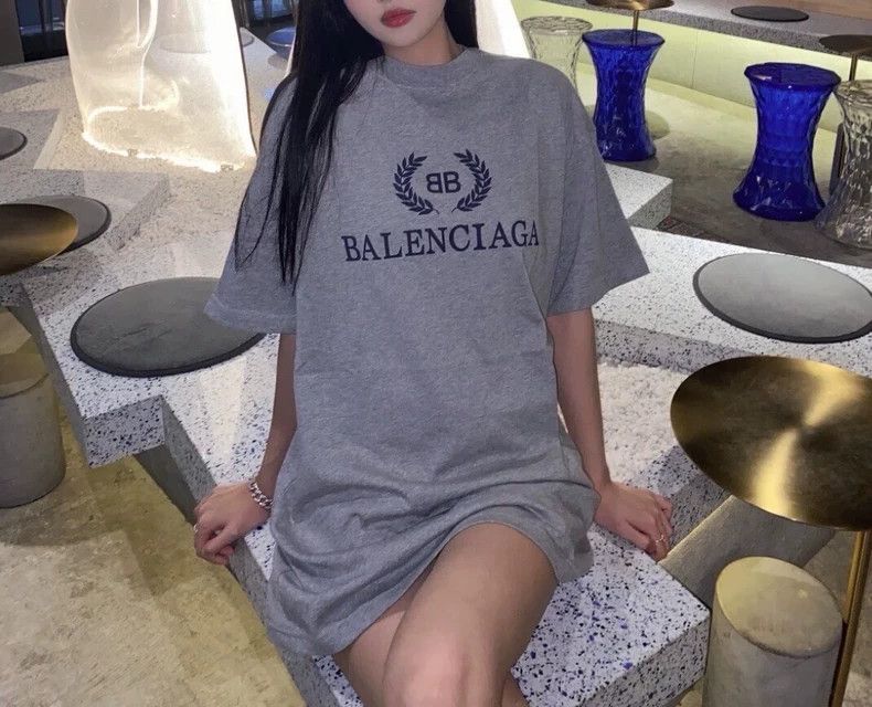 Balenciaga Balenciaga Logo monogrammed wheat-ear printed crewneck gre Size M / US 6-8 / IT 42-44 - 9 Thumbnail