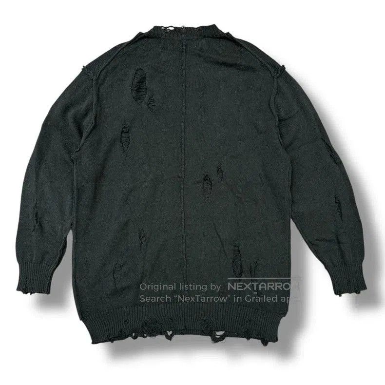 Yohji Yamamoto Yohji Yamamoto Distressed Round Neck Knit. Size US S / EU 44-46 / 1 - 2 Thumbnail