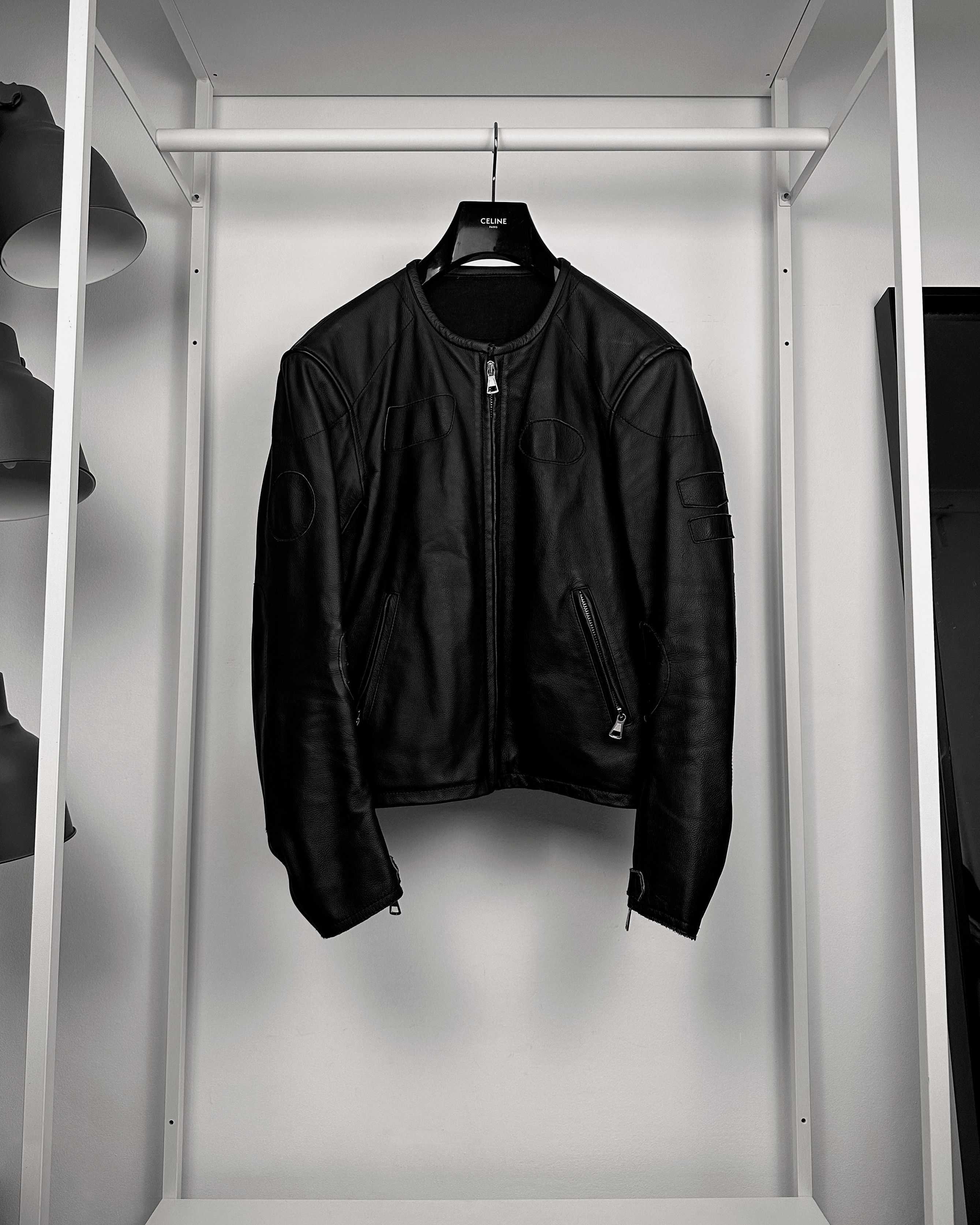 Maison Martin Margiela Black Leather Cafe Racer Jacket