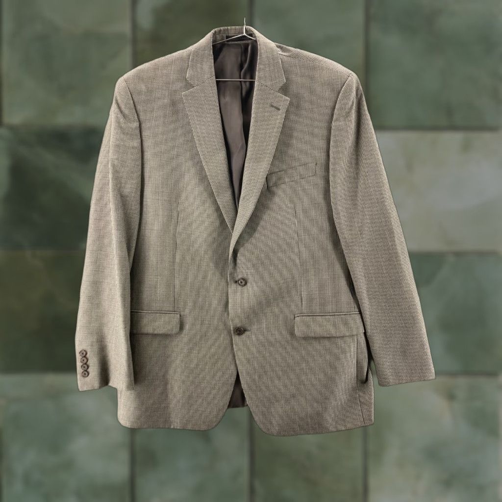 Ralph Lauren Lauren Ralph Lauren Sport Coat Mens Gray Houndstooth 2-Button 44L Size US S / EU 44-46 / 1 - 1 Thumbnail