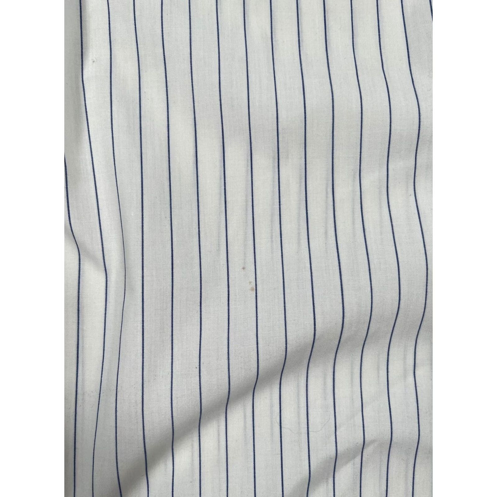 Vintage Hathaway Shirt Mens White Blue Stripe Short Sleeve English Poplin Made USA L Size US L / EU 52-54 / 3 - 7 Thumbnail