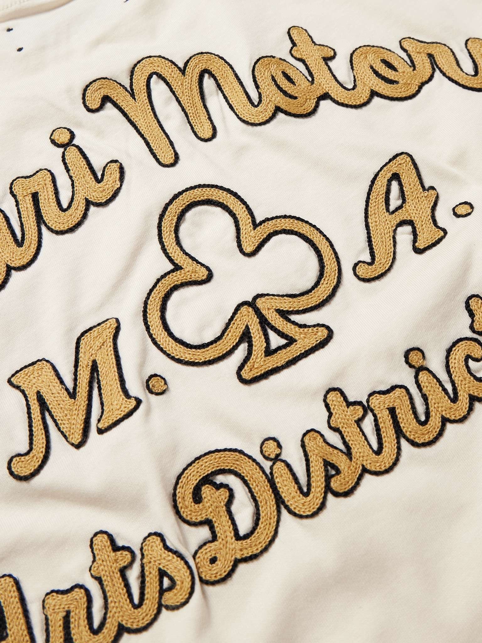 Amiri oc11z0225 Logo-Appliquéd Cotton-Jersey T-Shirt Light Beige Size US S / EU 44-46 / 1 - 3 Thumbnail