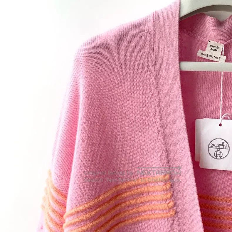 Hermes Hermes Pink Knitted Sweater for Women Size XXS / US 00 / IT 34 - 4 Thumbnail