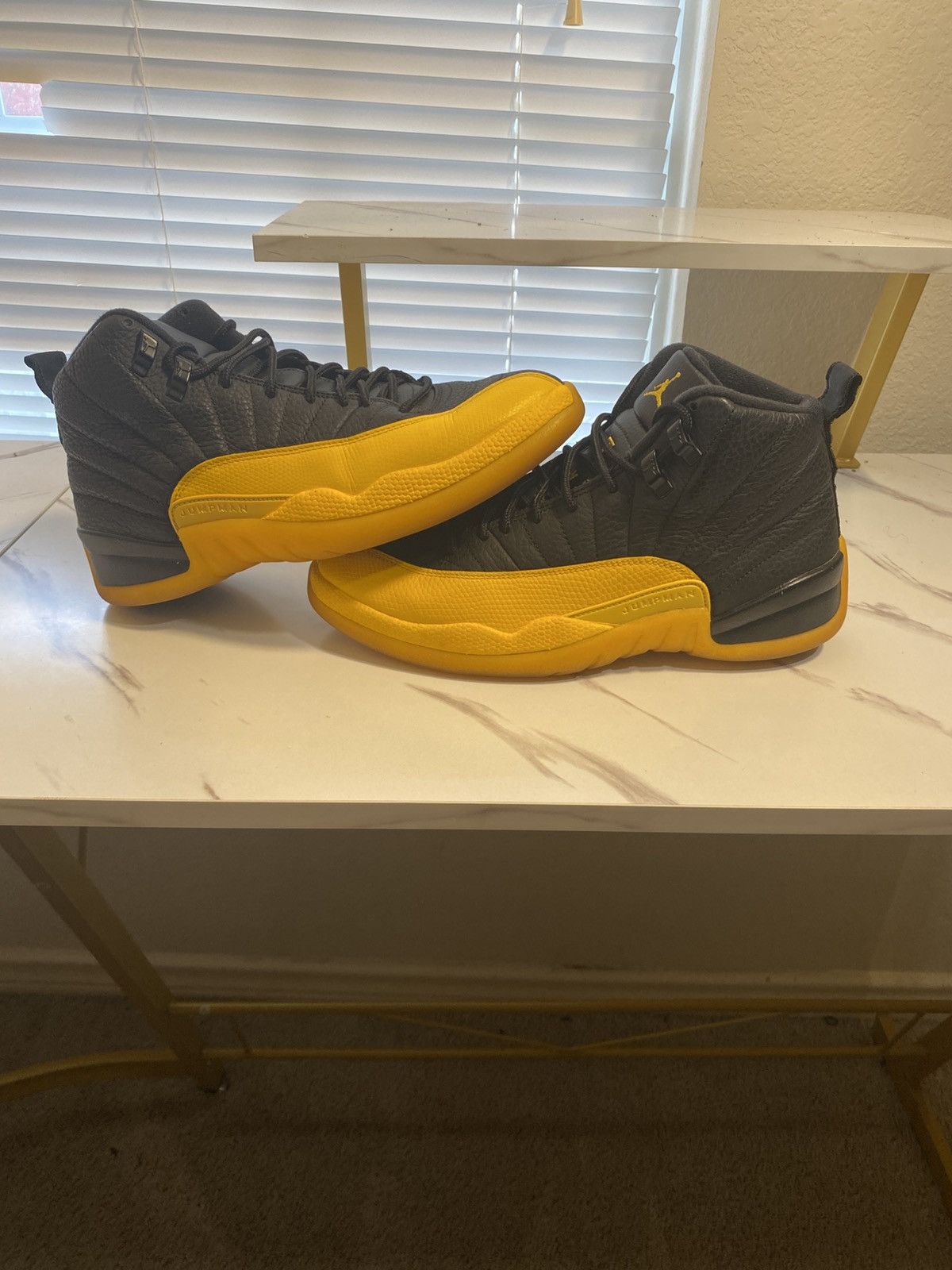Jordan Brand Jordan 12 Retro Black University Gold Size US 8.5 / EU 41-42 - 1 Thumbnail
