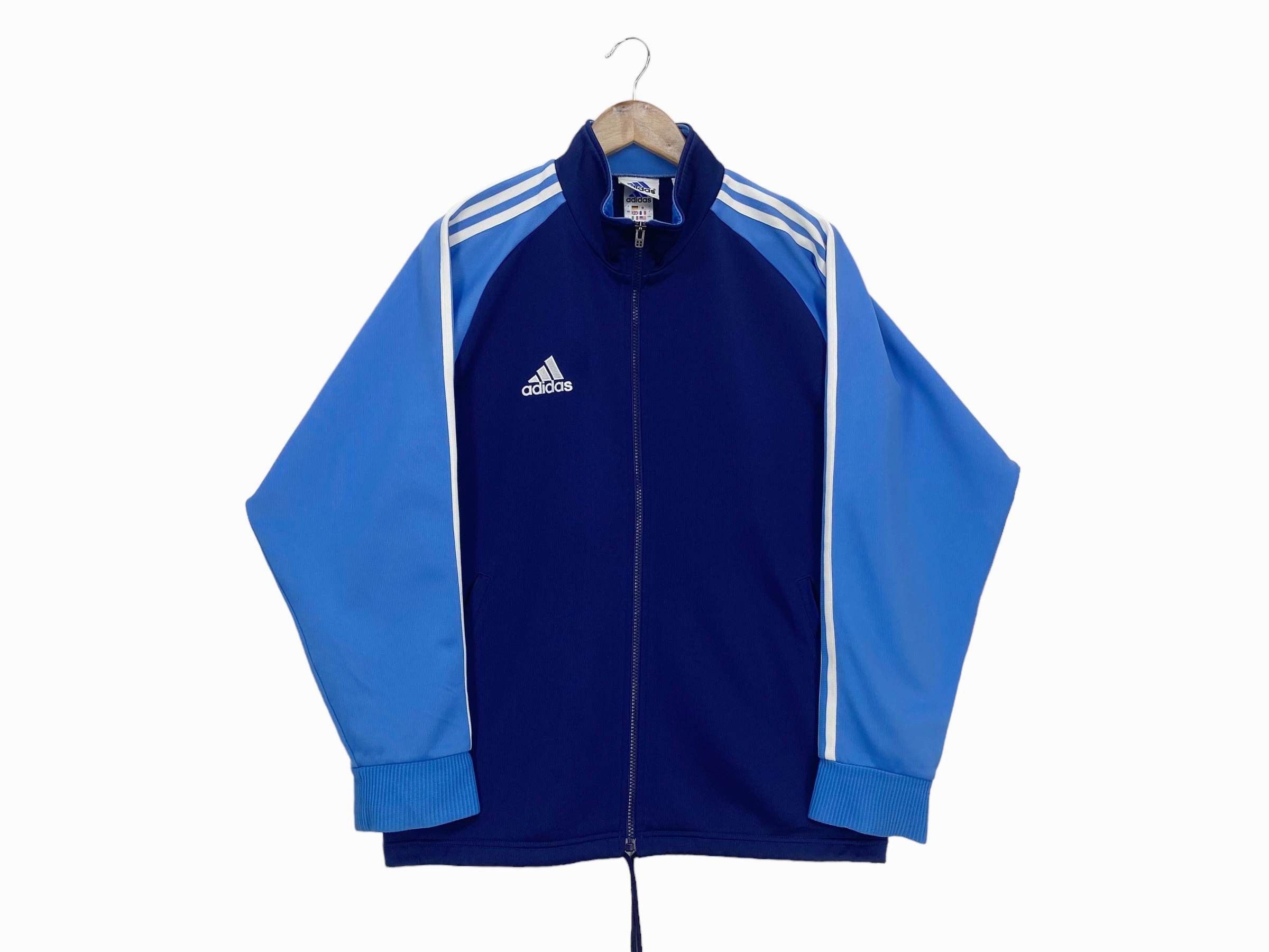 Adidas × Vintage Vintage Adidas Track Jacket Blue - Retro Sportswear Zip-Up Size US S / EU 44-46 / 1 - 1 Thumbnail