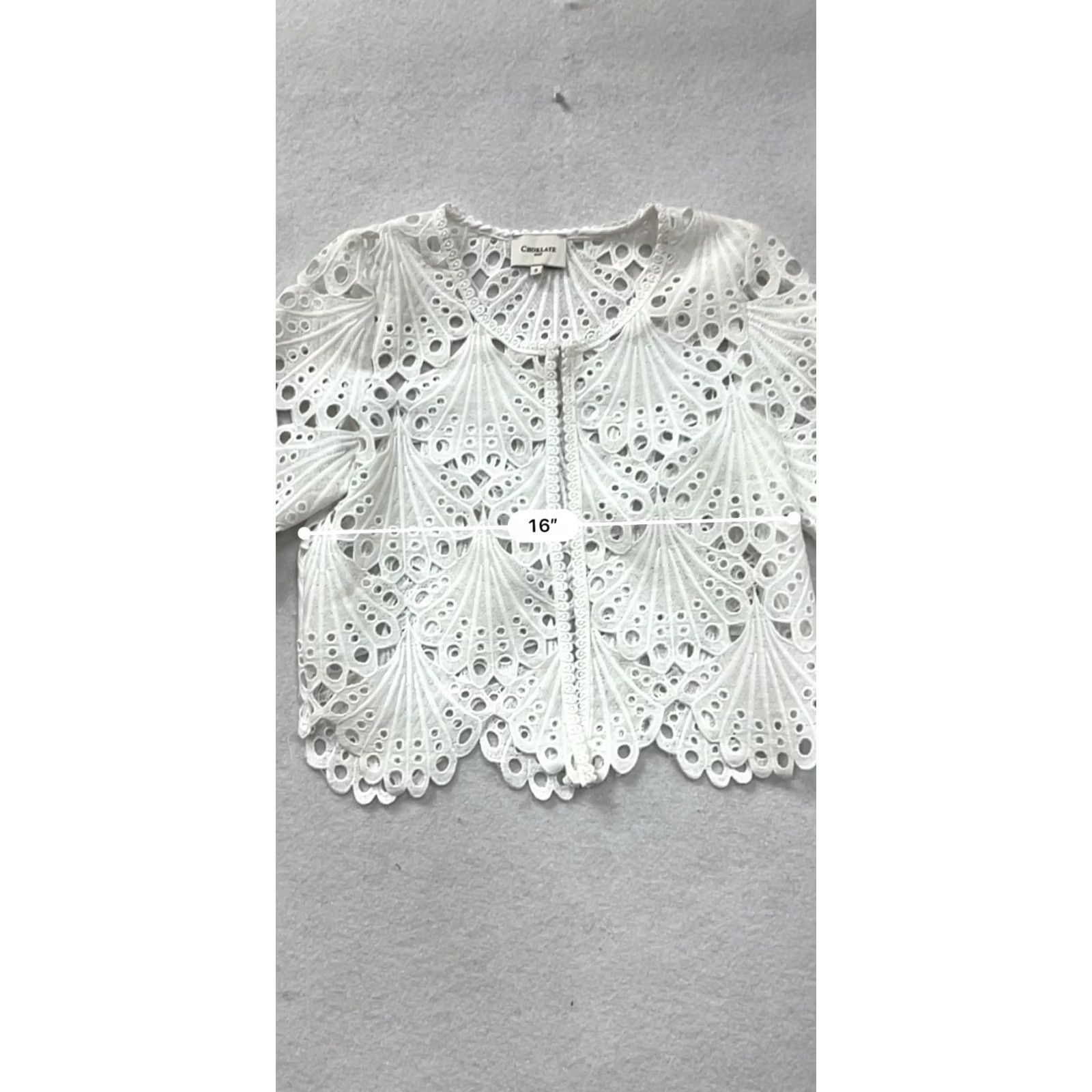 Vintage Choklate Paris White Lace Jacket S Unisex Adults Regular Size S Jacket Womens Mens 90s처럼 Size S / US 4 / IT 40 - 8 Thumbnail