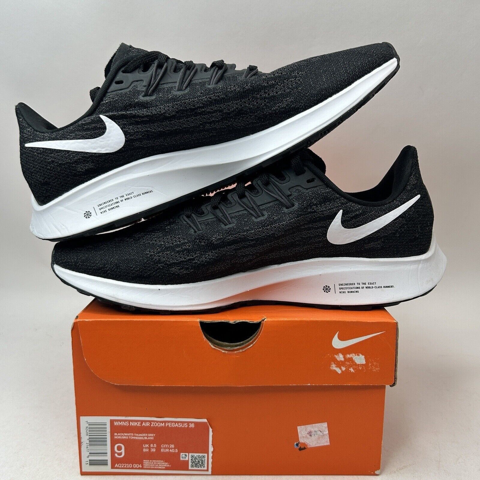 Nike Nike Air Zoom Pegasus 36 WMNS “Black White” 2024 Size US 9 / IT 39 - 3 Thumbnail