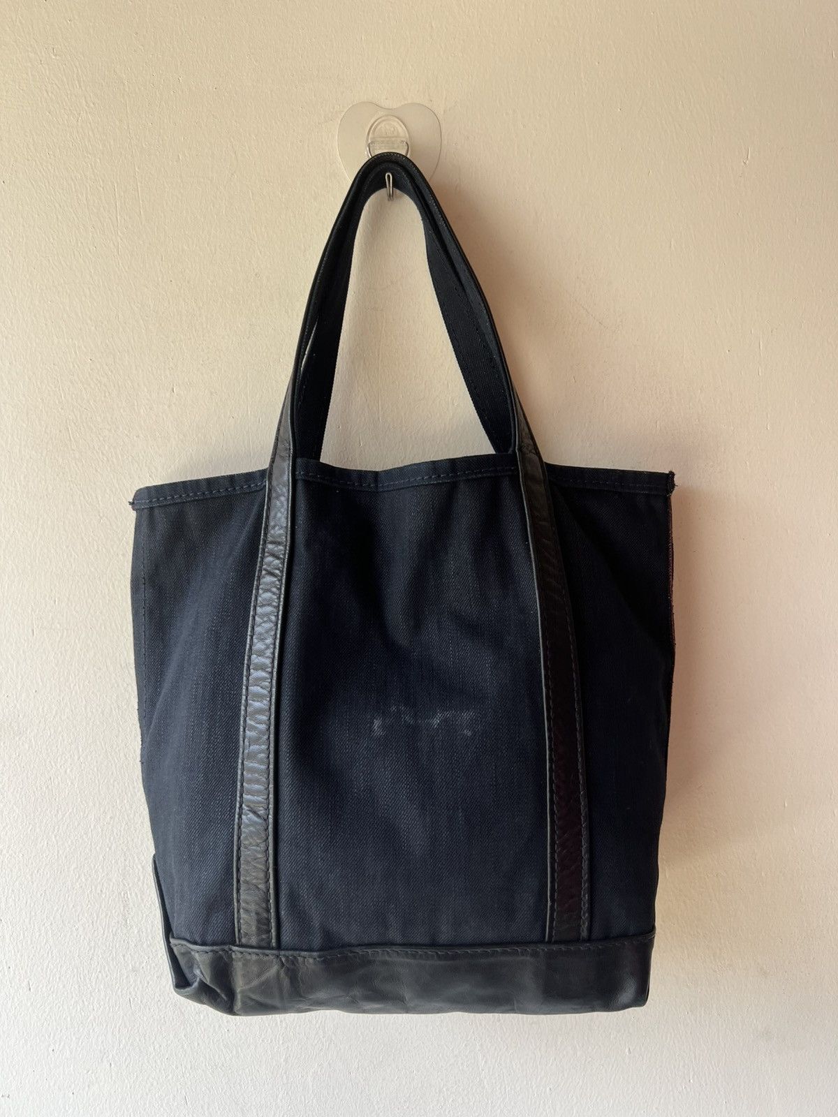 45rpm Vintage 45rpm Indigo Dyed Denim + Leather Tote Bag Size ONE SIZE - 9 Thumbnail