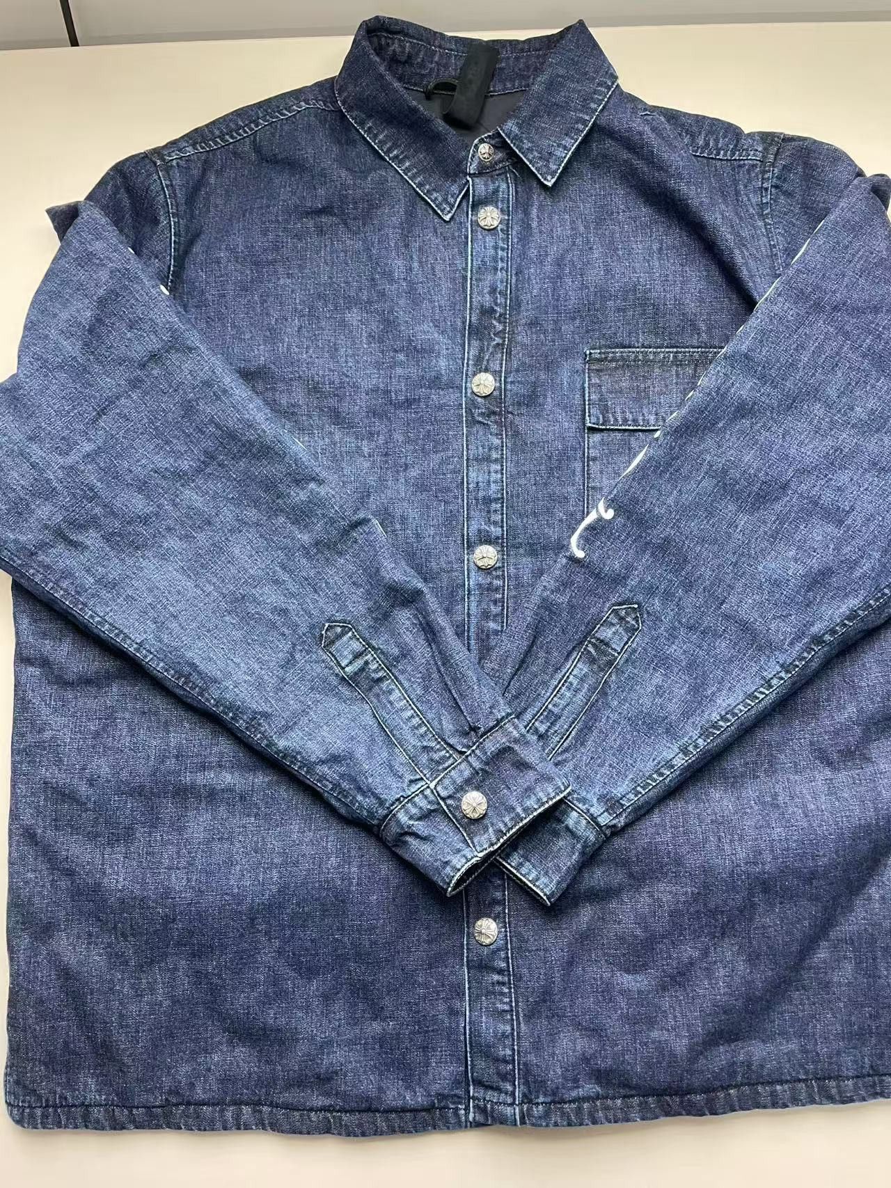Chrome Hearts Chrome Hearts Blue Script Padded Denim Jacket Size US XXL / EU 58 / 5 - 3 Thumbnail