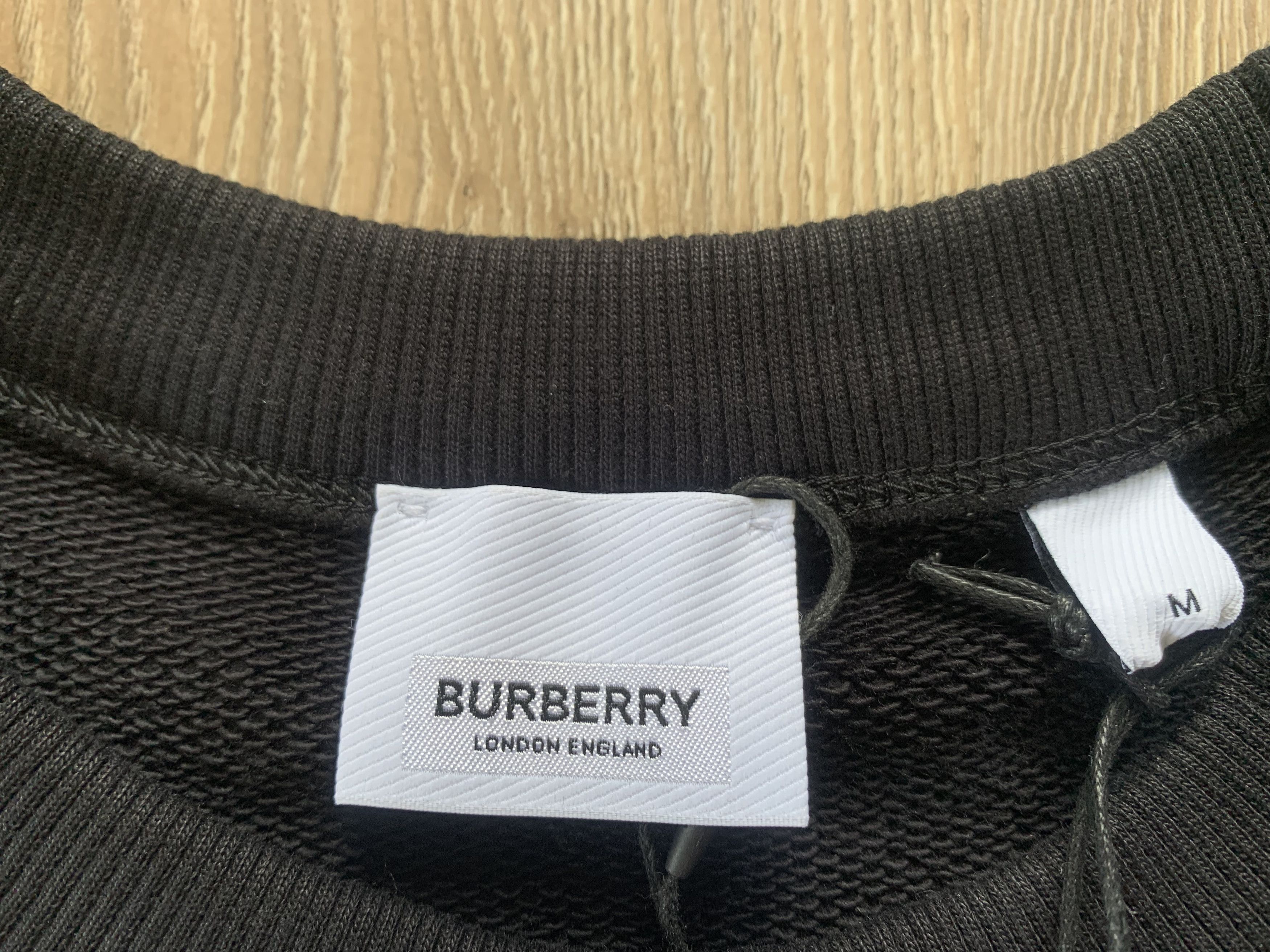 Burberry Burberry Cotton Black Crew Neck Sweatshirt Size US M / EU 48-50 / 2 - 6 Thumbnail