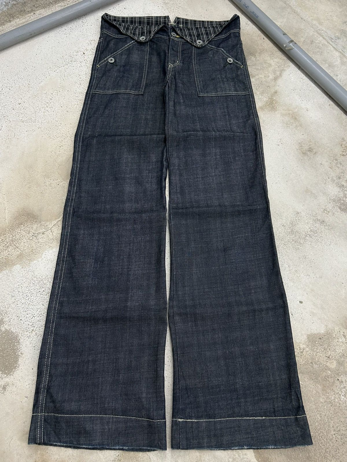Hysteric Glamour Vintage Et Boite Jeans Wide Leg Flare Indigo Unisex Size 31" - 1 Thumbnail