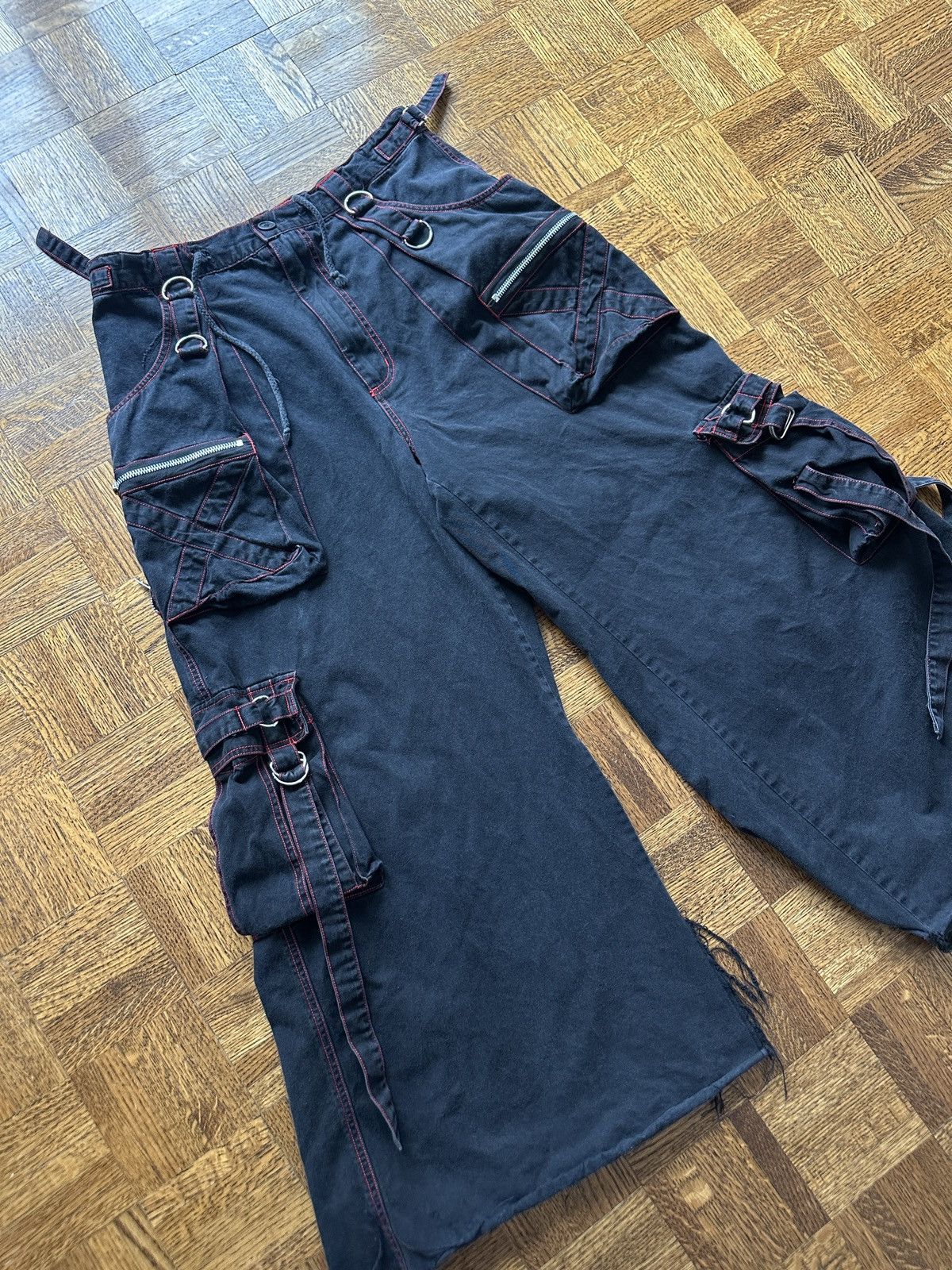Tripp NYC × Vintage Vintage Tripp NYC Wide Leg Bondage Pants Size Large Size US 34 / EU 50 - 4 Thumbnail