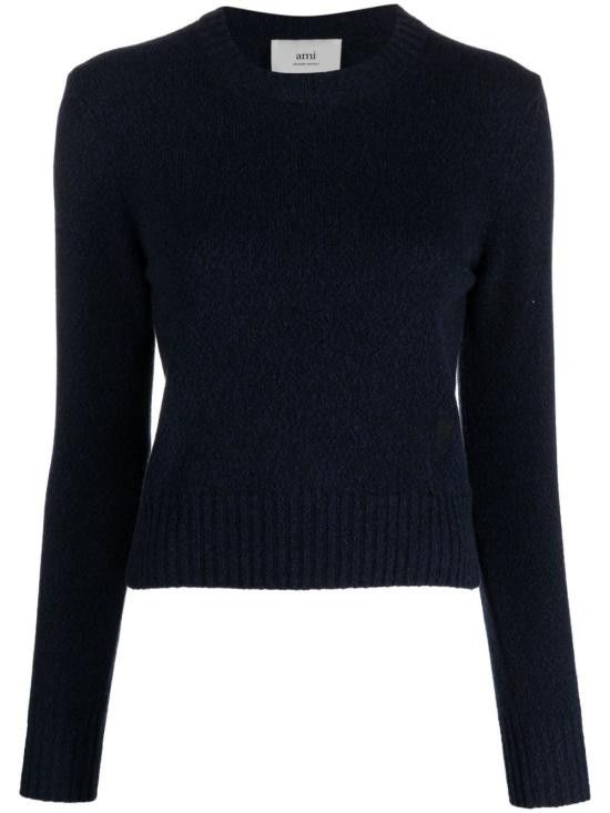 AMI AMI Women Sweater FKS127 005430 Blue Size S / US 4 / IT 40 - 1 Thumbnail