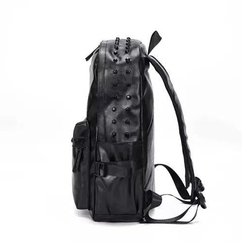 VIBE Gothic Punk PU Leather Rivets Backpacks Size ONE SIZE - 7 Thumbnail