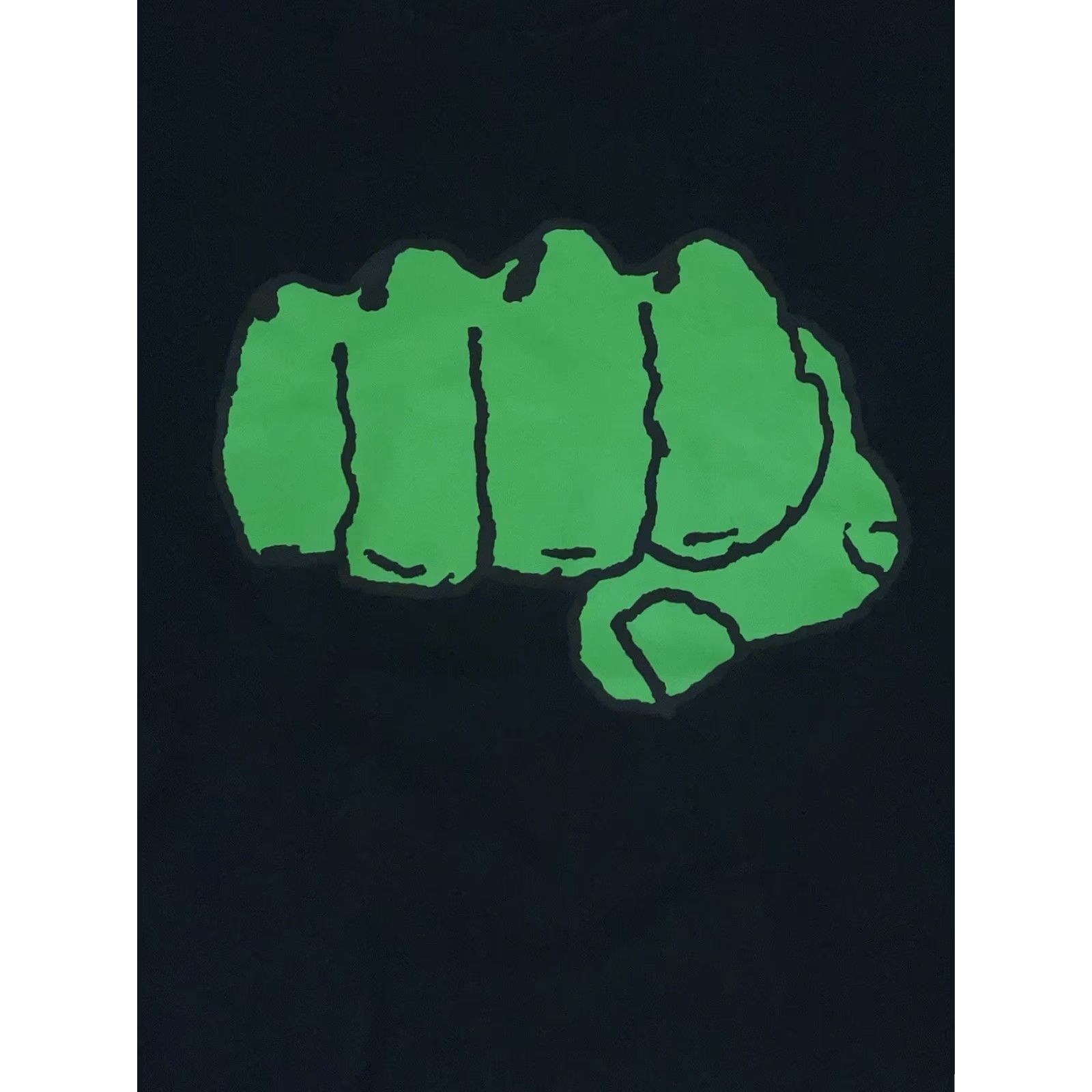Vintage Uniqlo Marvel x Jason Polan Incredible Hulk Fist Tee Mens XS Short Sleeve Crew Neck Black Cotton Logo Graphic Print T-Shirt Comics 90s (if applicable) Size US XS / EU 42 / 0 - 2 Thumbnail