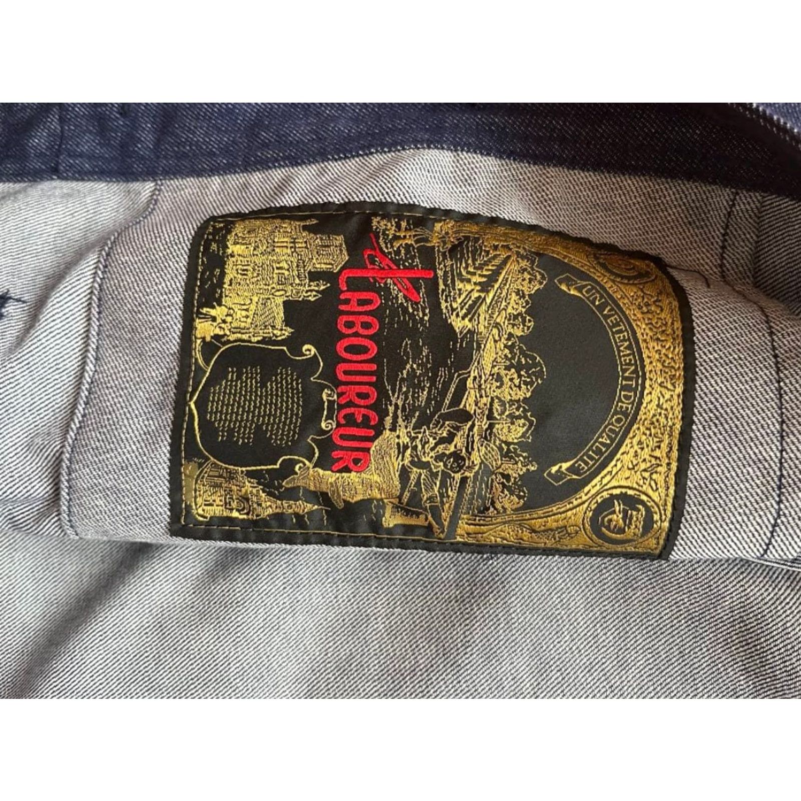 Denime Le Laboureur Denim Coverall Jacket French Workwear Size L Chore Jacket Denim Blue Tactics 90s Mens Size US 33 - 3 Thumbnail