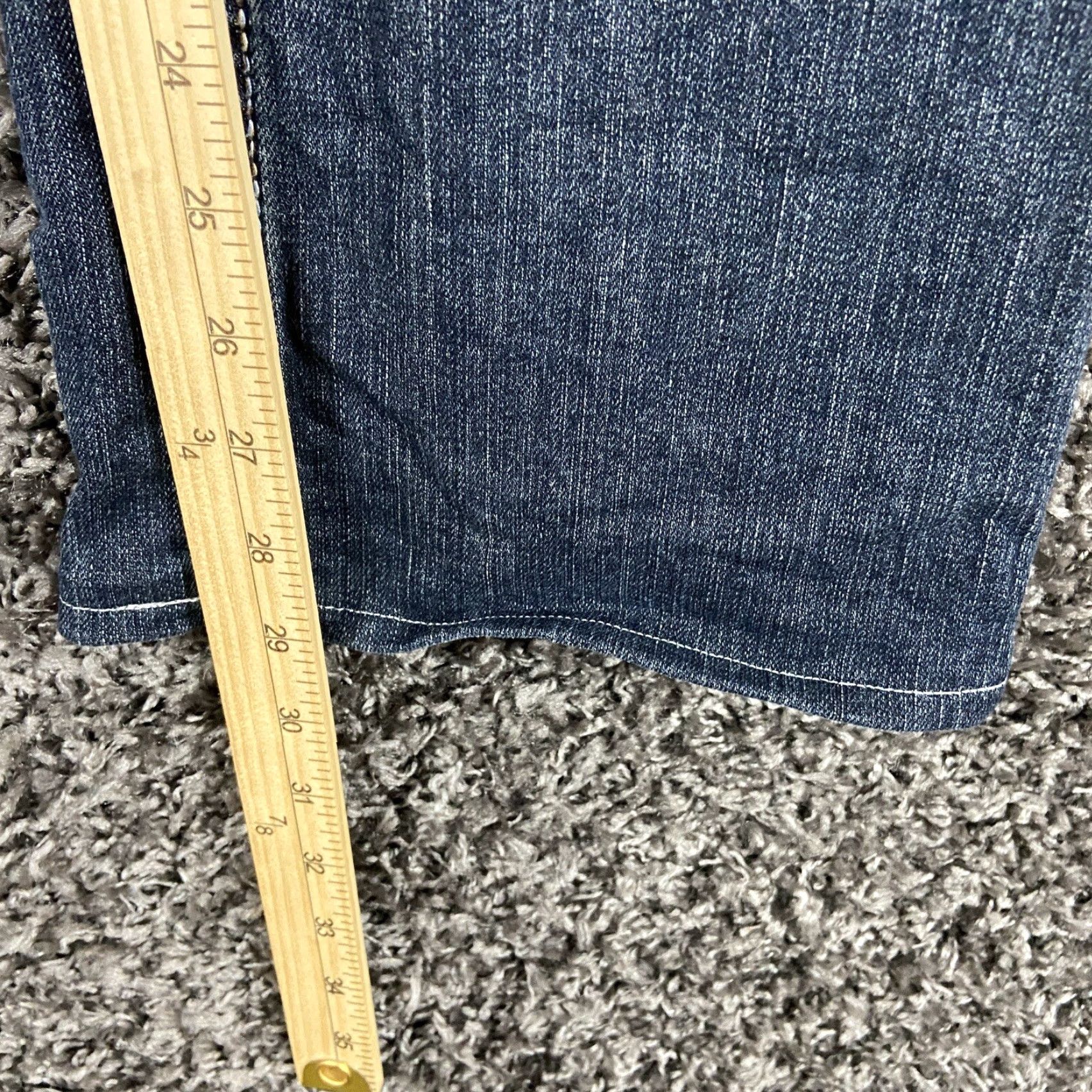 CO VINTAGE Cowboy Tuff Co Dark Don’t Fence Me In Jeans Women’s 32 Blue Bootcut Womens 32 Jeans Size 24" / US 00 / IT 34 - 6 Thumbnail