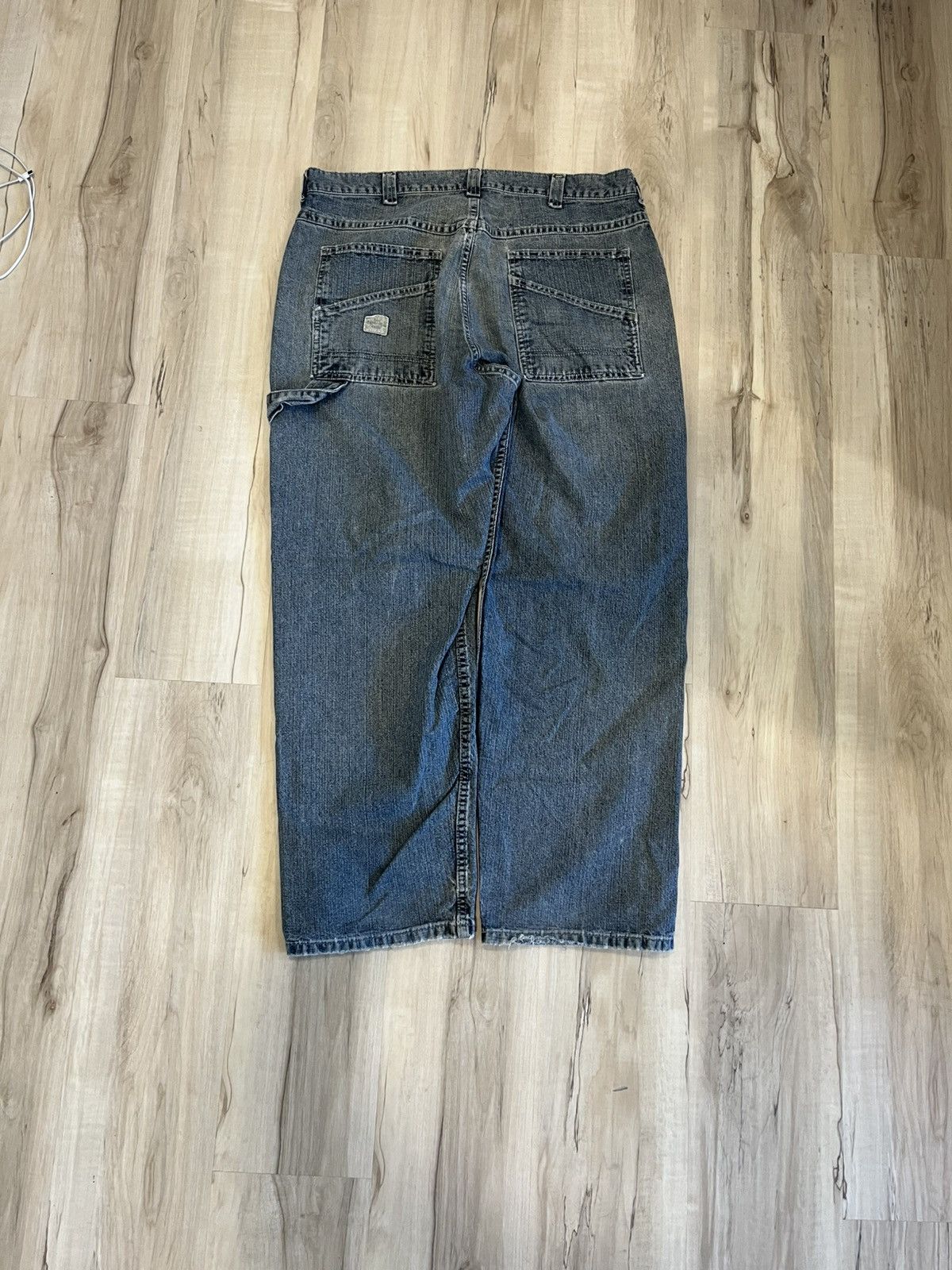 Lee × Vintage Y2K Lee dungaree wide leg carpenter pants Size US 36 / EU 52 - 2 Thumbnail