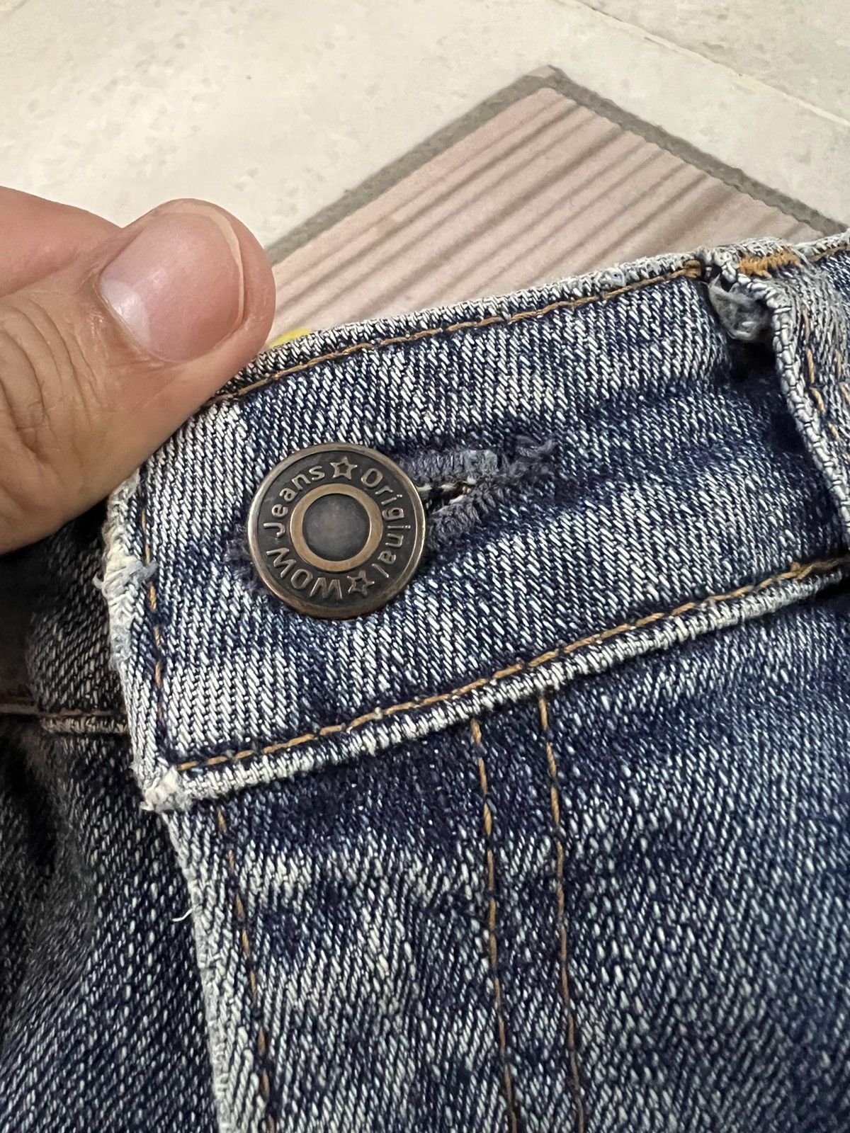 If Six Was Nine × Japanese Brand WOW JEANS FLARE MADE IN JAPAN VERY NICE Size US 27 - 3 Thumbnail