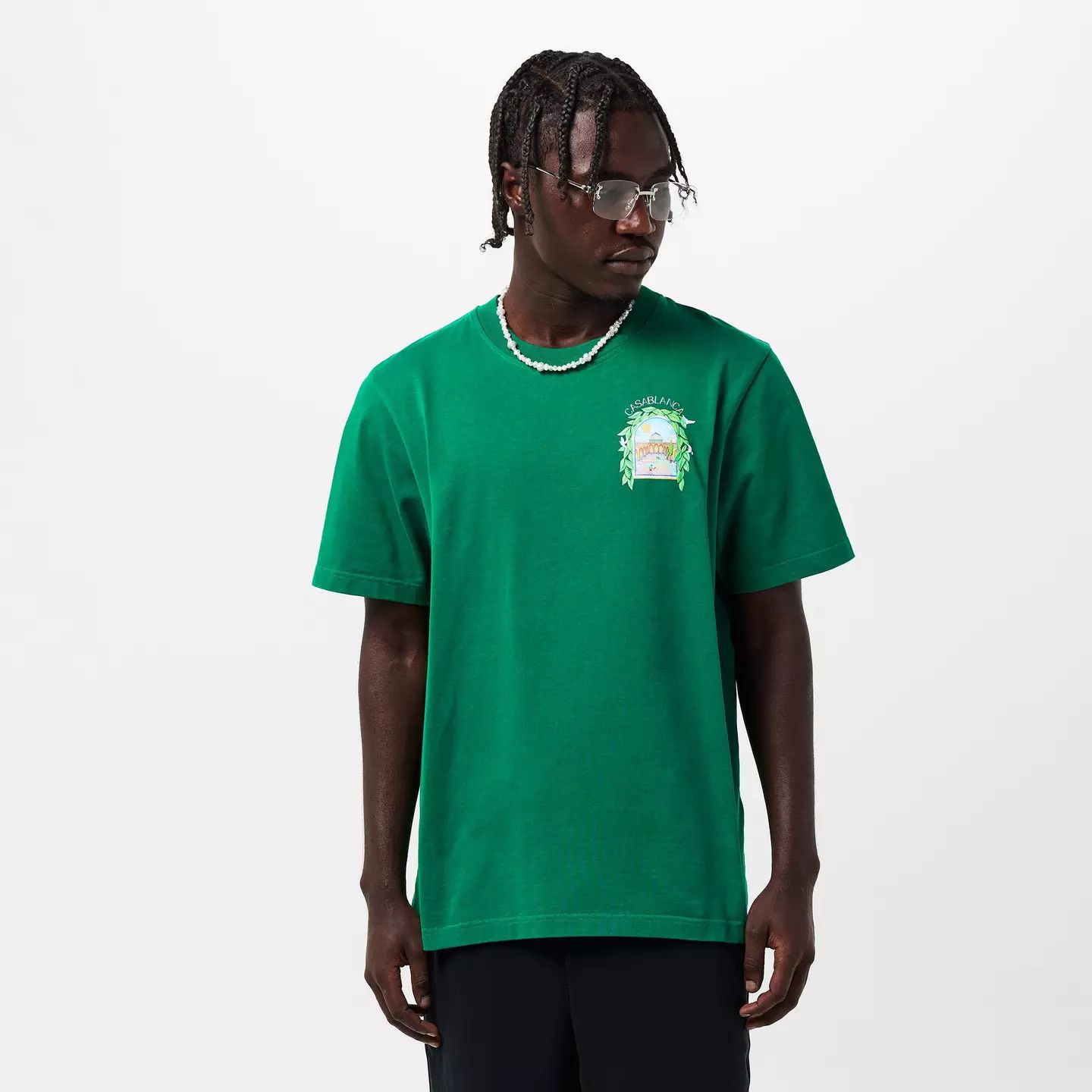 Casablanca o1g2r1mq0426 Graphic L'Arche Tennis Club T-Shirt in Green Size US XXL / EU 58 / 5 - 3 Thumbnail