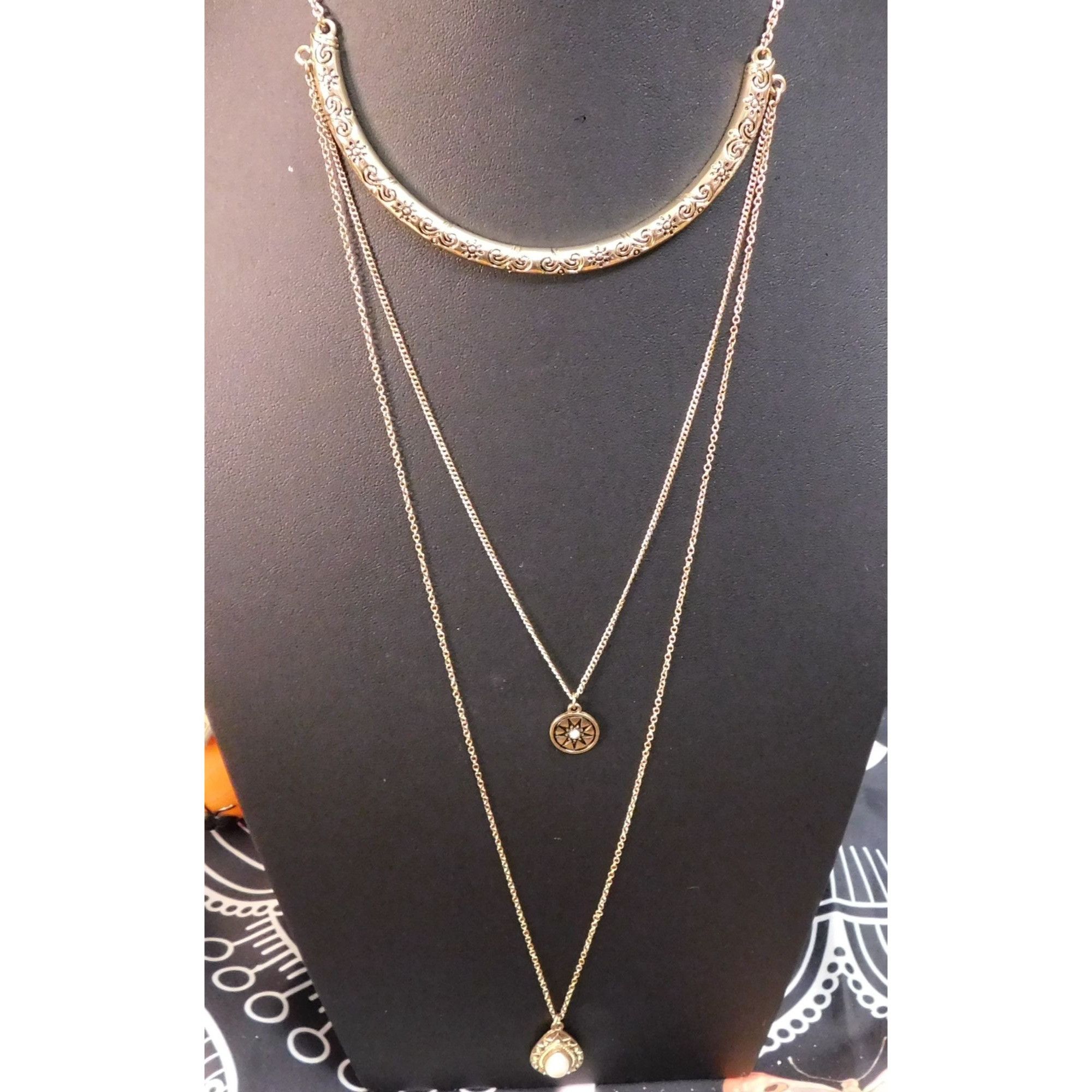 Other Celestial Goddess Gold Tone Multilayer Necklace Size ONE SIZE - 1 Thumbnail