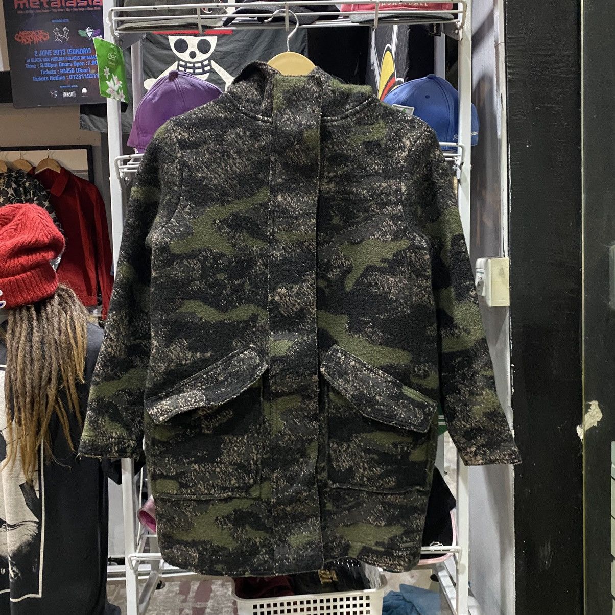 Diesel × Vintage Vintage 90s Diesel Wool Blend Camouflage Coat Jackets Size US S / EU 44-46 / 1 - 1 Thumbnail