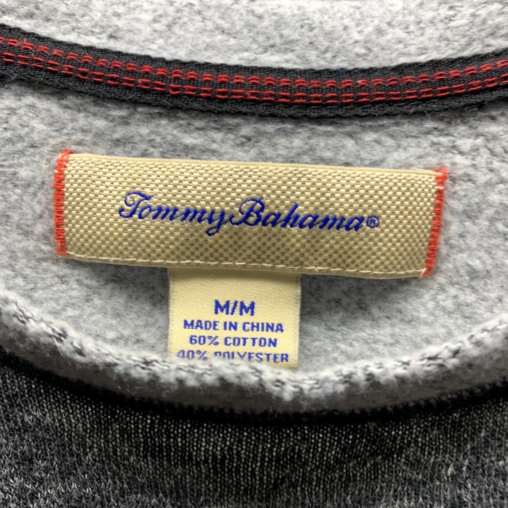 Tommy Bahama Tommy Bahama Sweatshirt Mens Crew Neck Knit Cotton Polyester Gray Adult Medium Pullover 90s Casual Casual Crew Neck Sweatshirt Mens Size US L / EU 52-54 / 3 - 3 Thumbnail