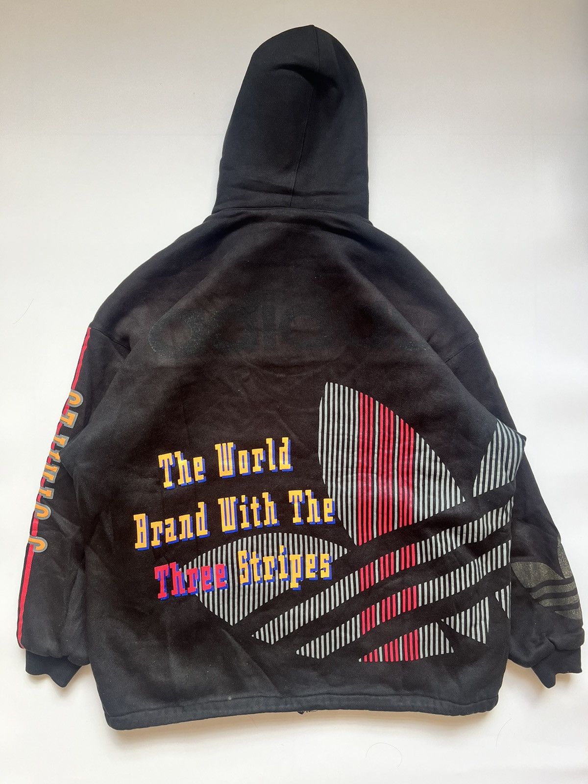 Adidas Vintage 90's Adidas Trefoil Sherpa Jacket Size US XXL / EU 58 / 5 - 1 Thumbnail