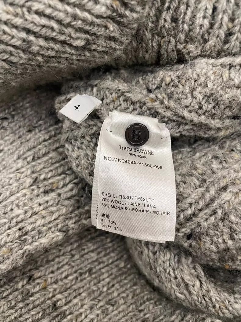 Thom Browne Thom browne Gray four-striped wool cardigan jacket 2504-Nex Size US XL / EU 56 / 4 - 6 Thumbnail