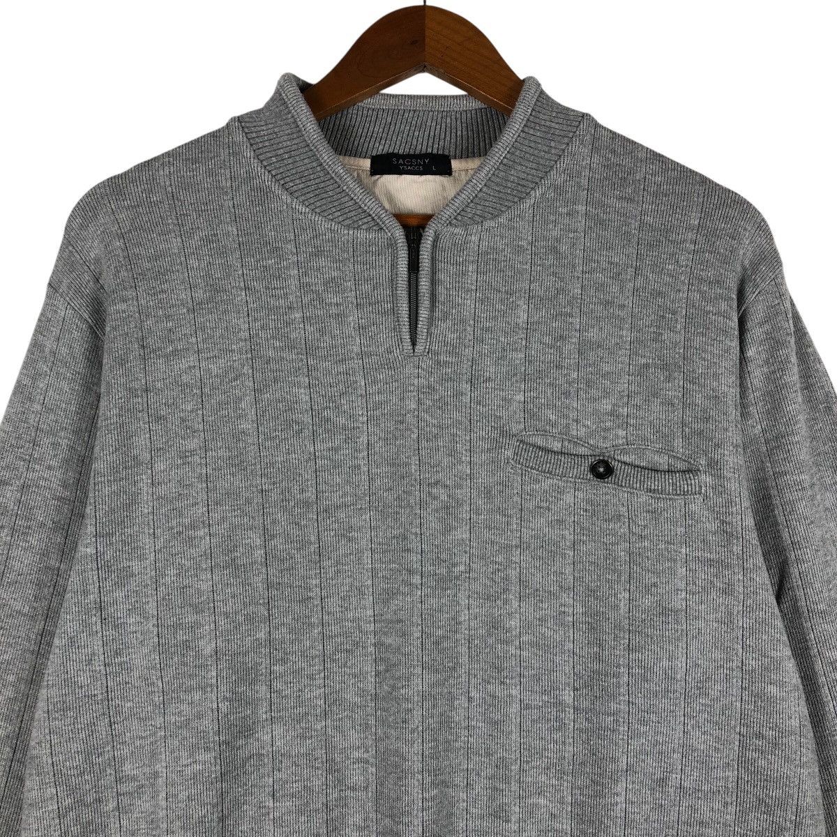 Y's × Yohji Yamamoto Y'SACCS Sacsny by Yohji Yamamoto Half Zipper Sweatshirt Size US L / EU 52-54 / 3 - 3 Thumbnail