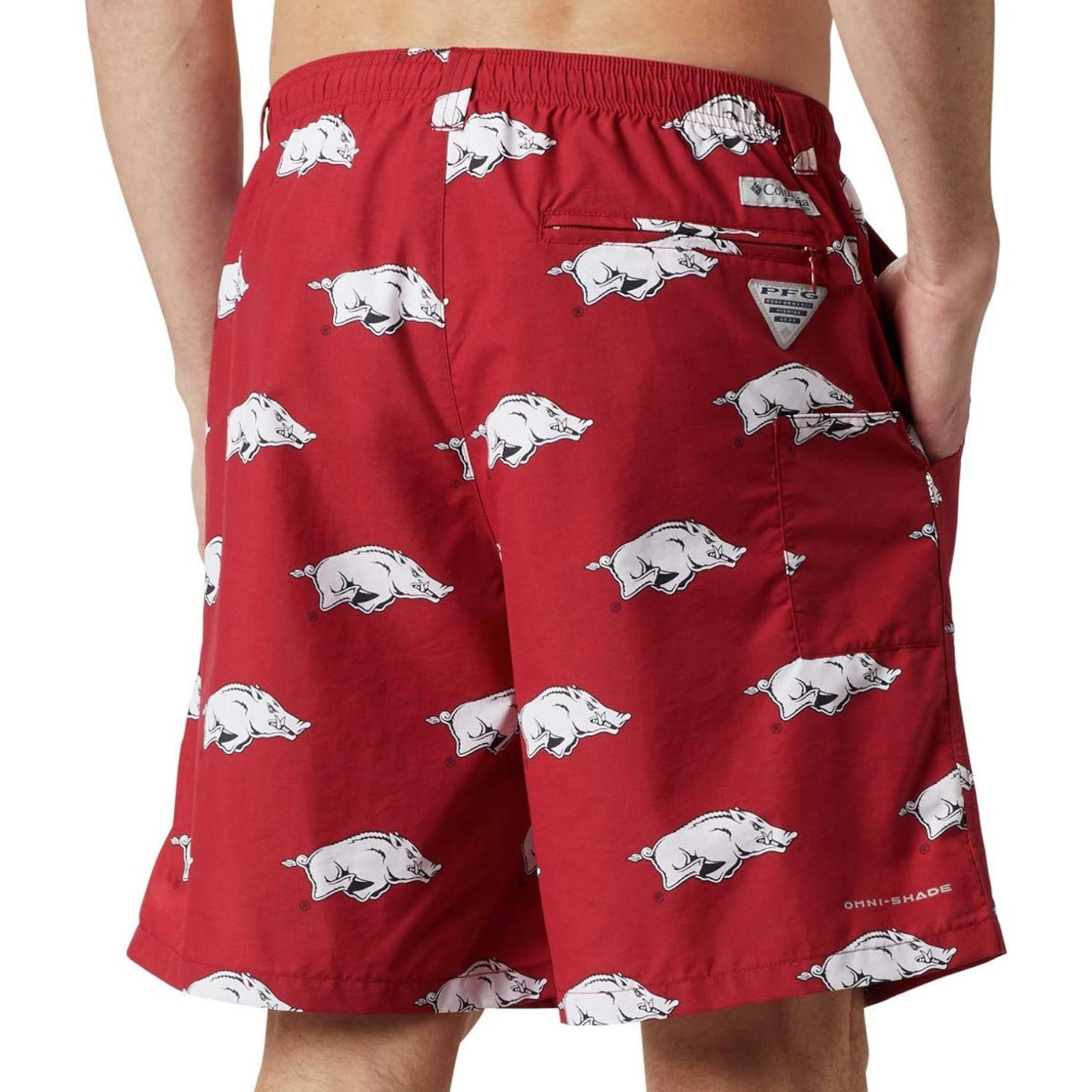 Columbia Columbia Collegiate PFG Arkansas Razorbacks Backcast Shorts Size US 34 / EU 50 - 2 Thumbnail