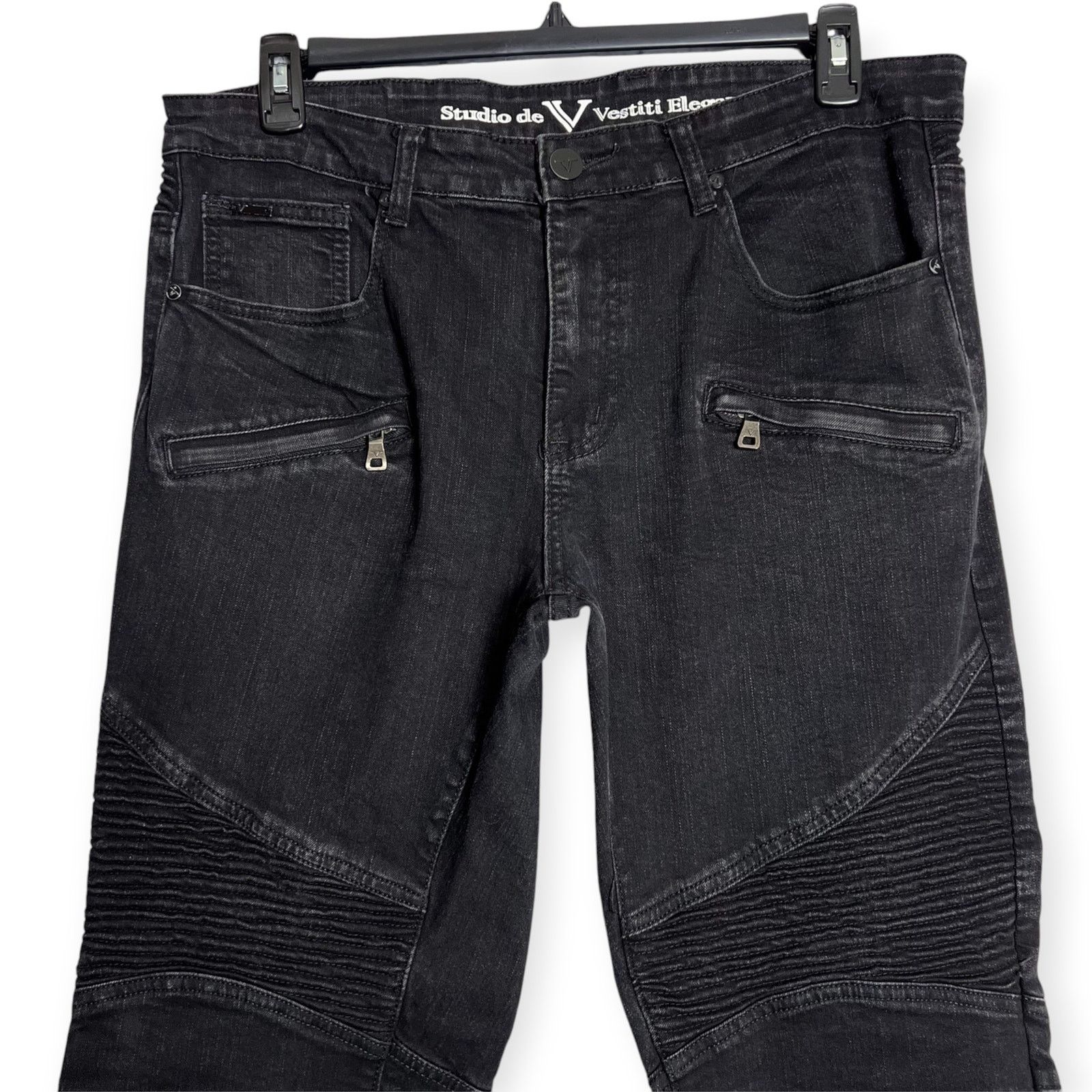 Other Studio de Vestiti Eleganti Moto Jeans SIZE 38x32 RUNS SMALL Size US 38 / EU 54 - 11 Thumbnail