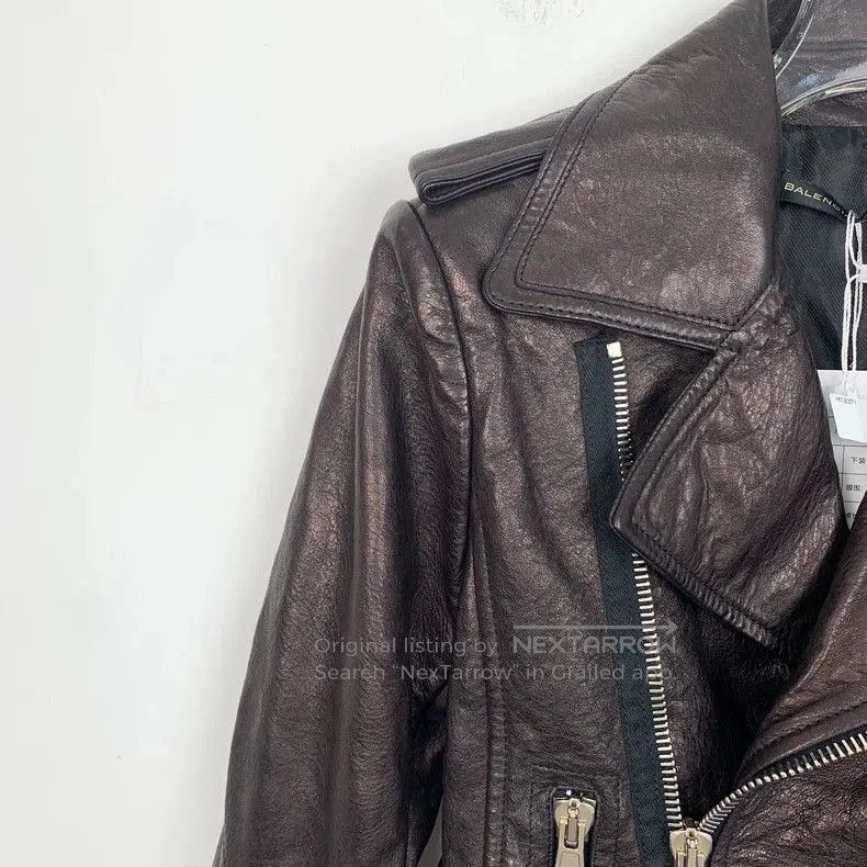 Balenciaga Balenciaga Purple Brown Leather Motorcycle Jacket. Size US S / EU 44-46 / 1 - 3 Thumbnail