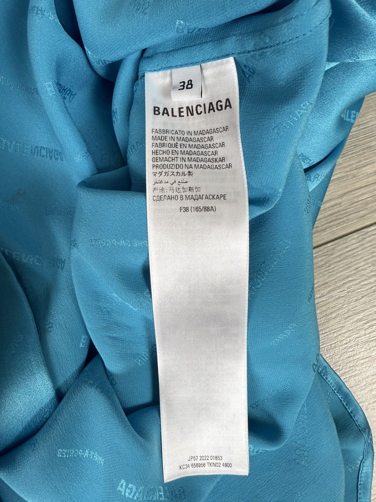 Balenciaga Balenciaga Silk Monogram Shirt Size XS / US 0-2 / IT 36-38 - 9 Thumbnail