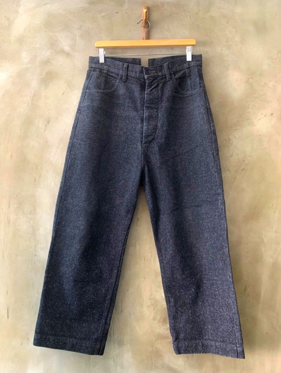 image of J S Homestead J.s. Homestead Cord Farmer Trousers in Charcoal Grey, Men's (Size 30)