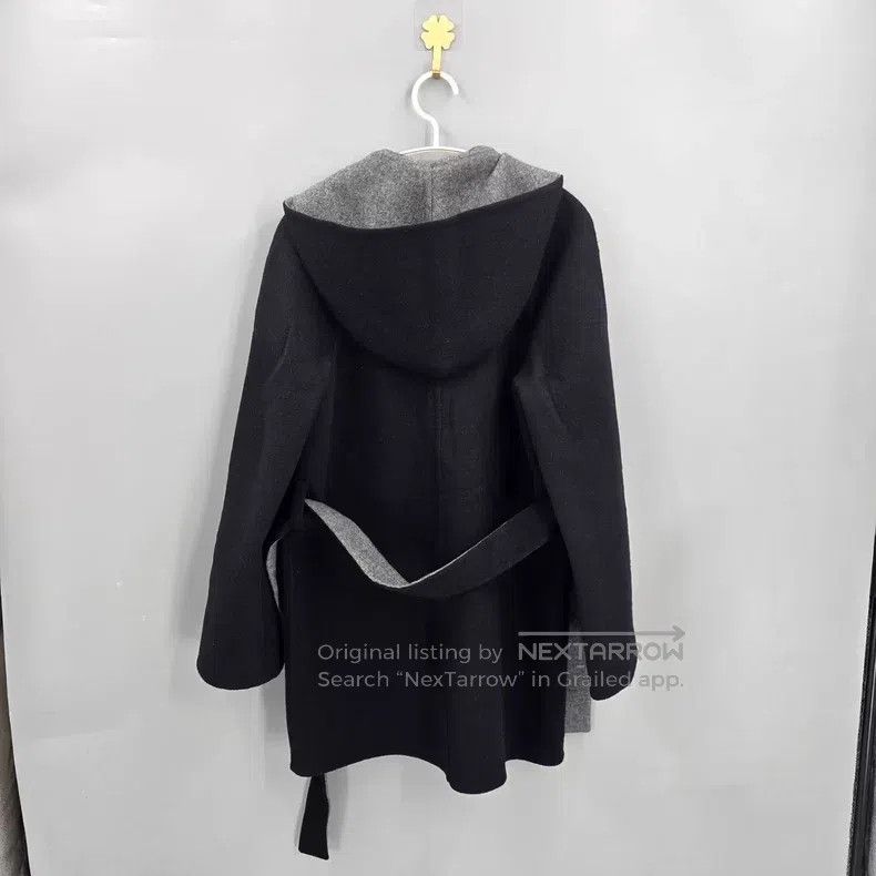 Hermes Hermes Black and Gray Tie-Dyed Cashmere Hooded Coat Size XS / US 0-2 / IT 36-38 - 2 Thumbnail