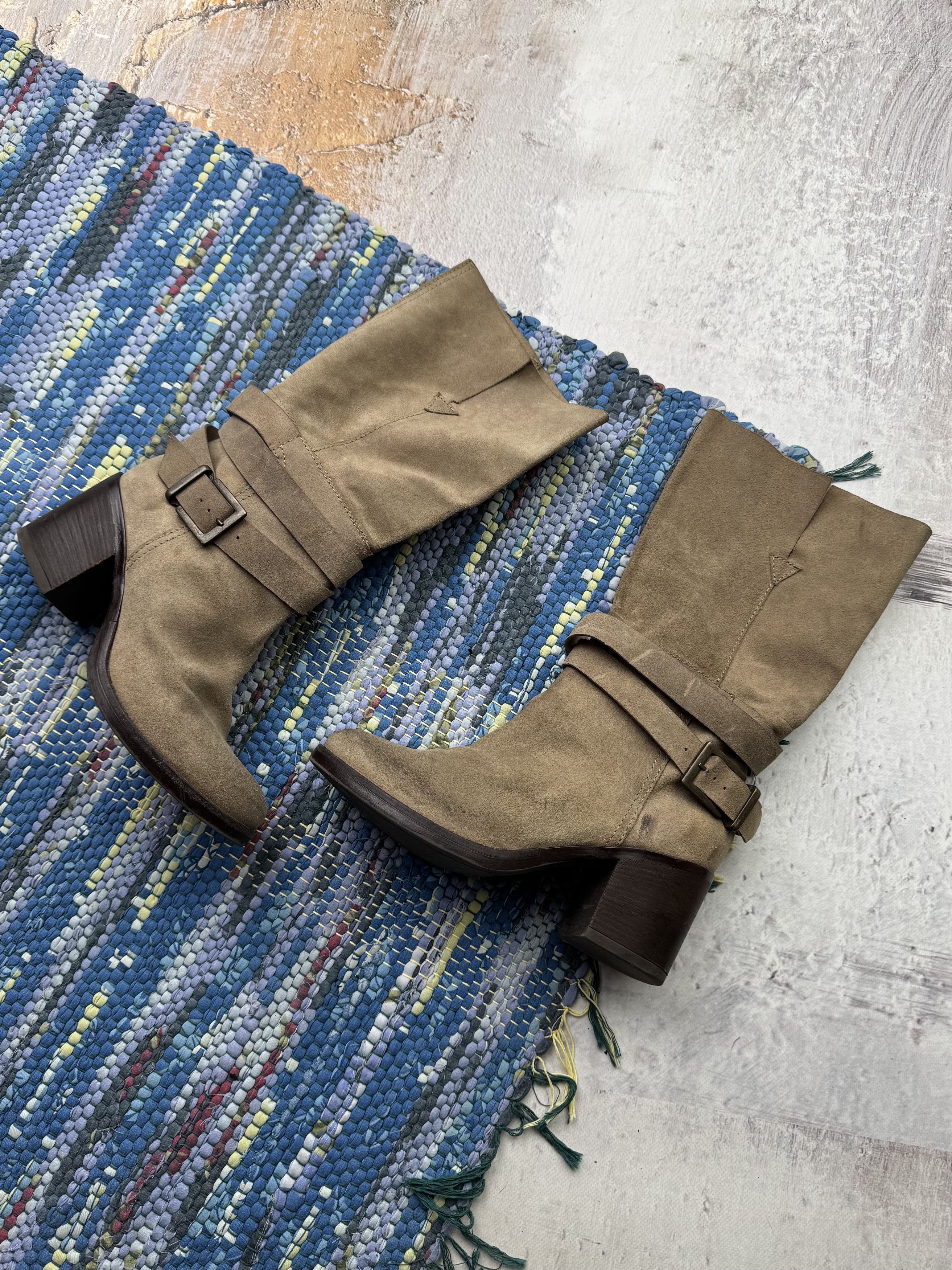 Japanese Brand Vintage Leather Boots With Straps A691D8(114) Size US 10 / IT 40 - 6 Thumbnail